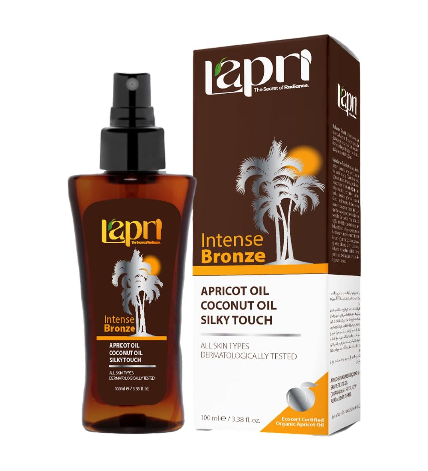 MondoHaus Lapri - Care and protection - Hair and body care with apricot oil - Dermatologically tested (Lapri Intense Bronze Oil - 100 ml)