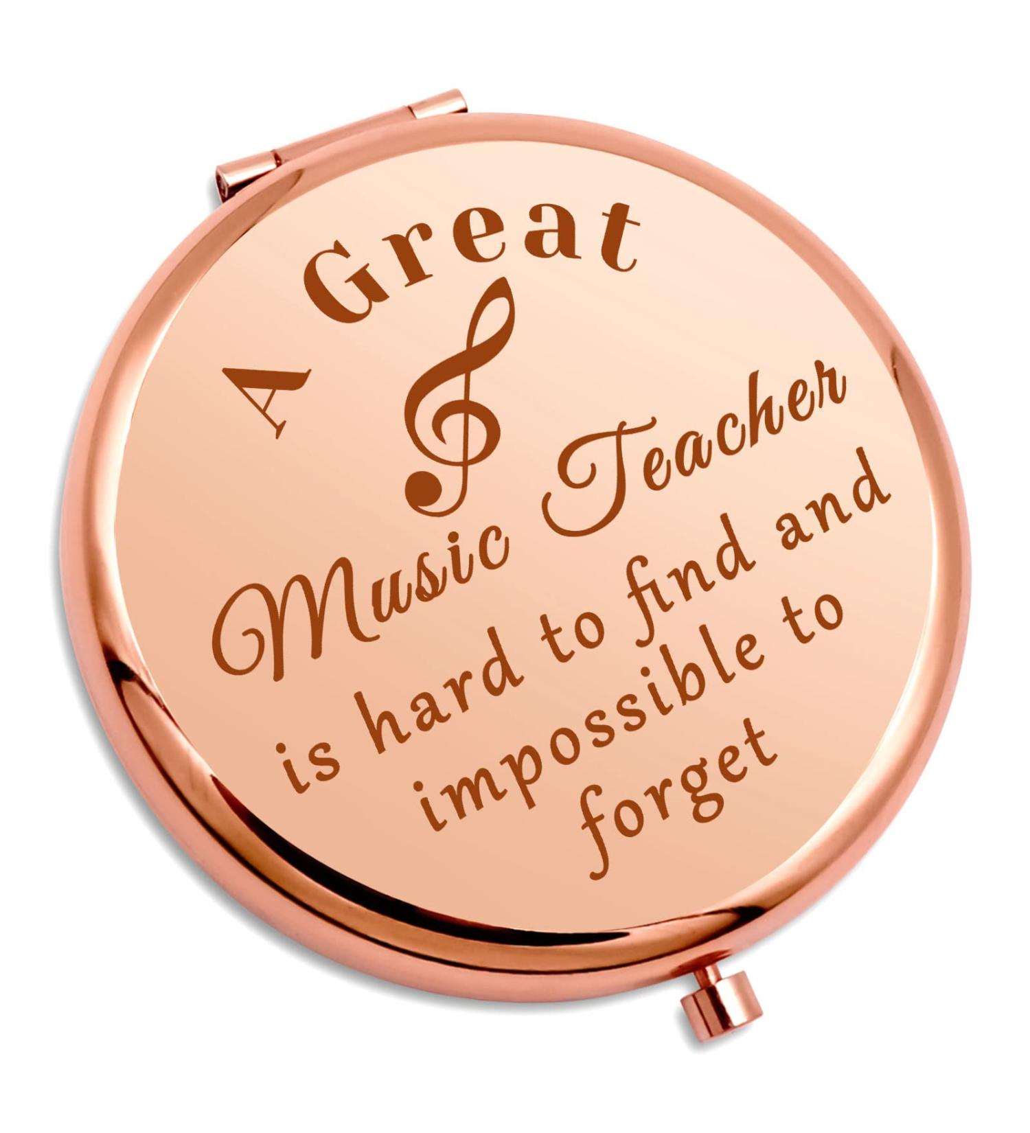 Music Teacher Appreciation Gift: Compact Treble Clef Makeup Mirror | Retirement & Teachers Day Gift for Women - Buy Online on GoSupps.com