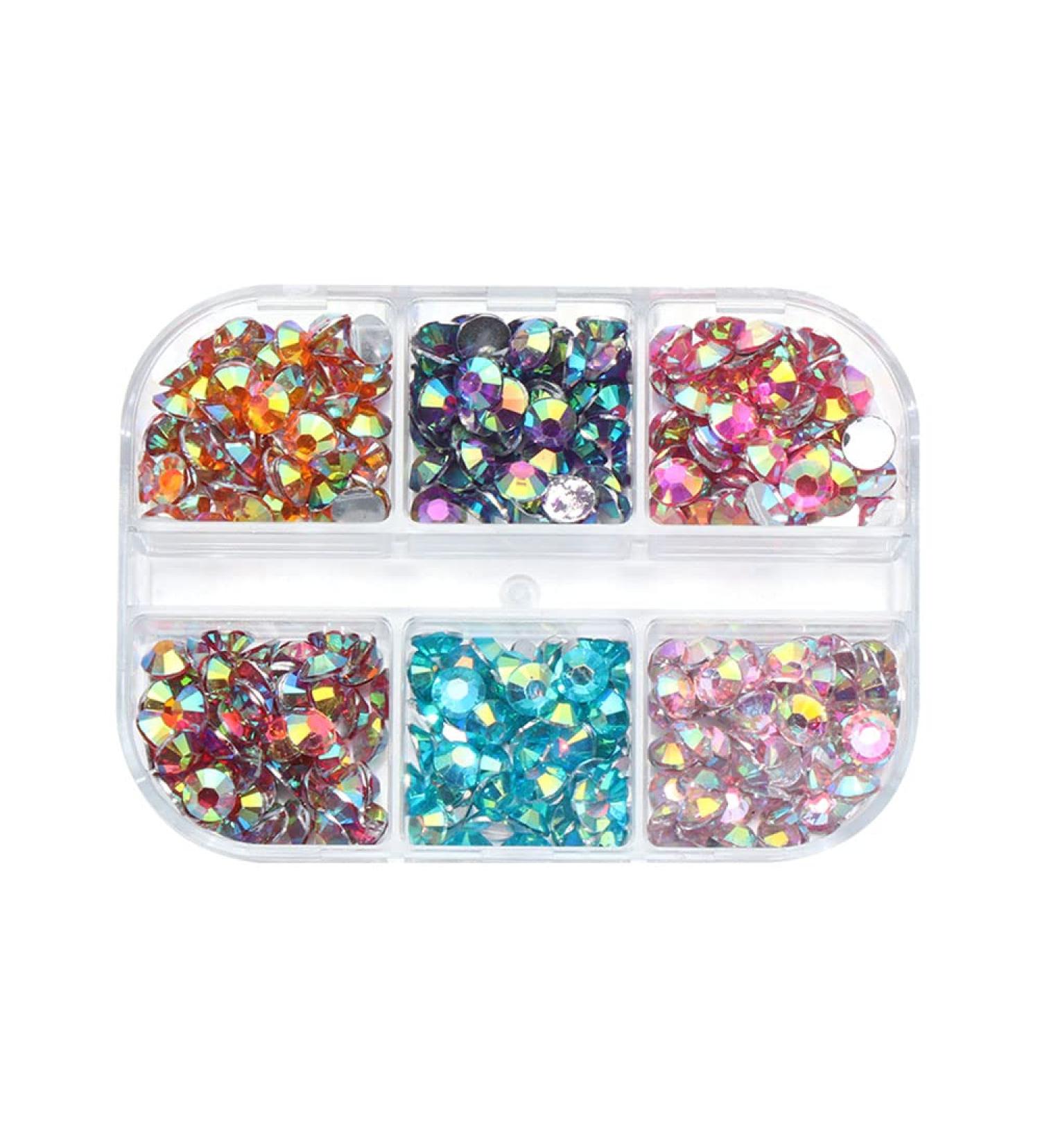 DIY Nail Diamond Stones Jewelry Decoration Manicure Nail Crystal Rhinestones Shinning Rainbow Jelly(5mm A) - Buy Online on GoSupps.com