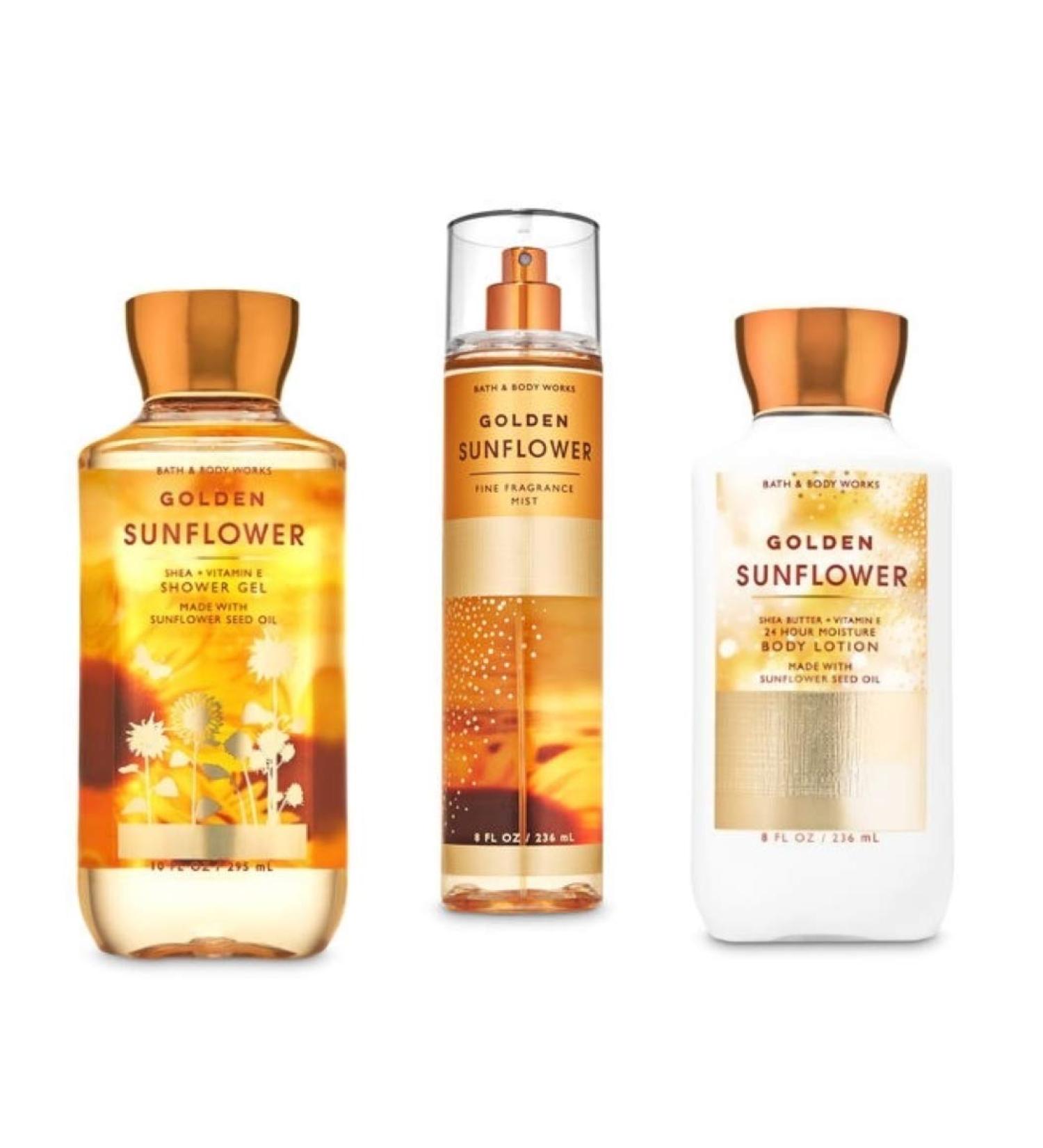 Buy Bath & Body Works Golden Sunflower Daily Trio - Shower Gel Fine Fragrance Mist & Body Lotion | Fall 2020 Collection - International Shipping - Buy Online on GoSupps.com