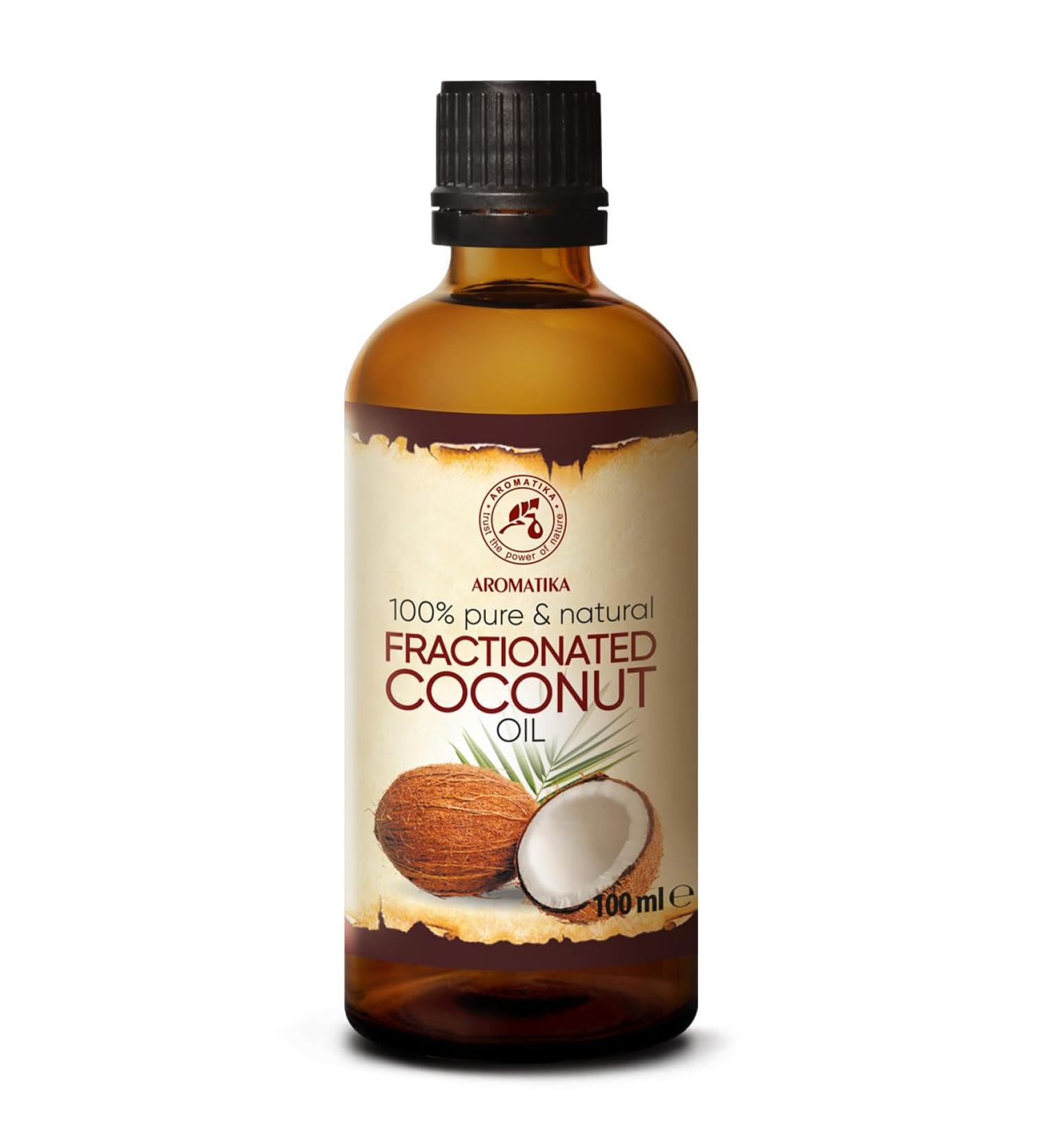 Coconut Oil Fractures 100ml | 100% Pure Cocos Nucifera Oil for Face Body Skin Hair & Massage Natural Intensive Care - Buy Online on GoSupps.com