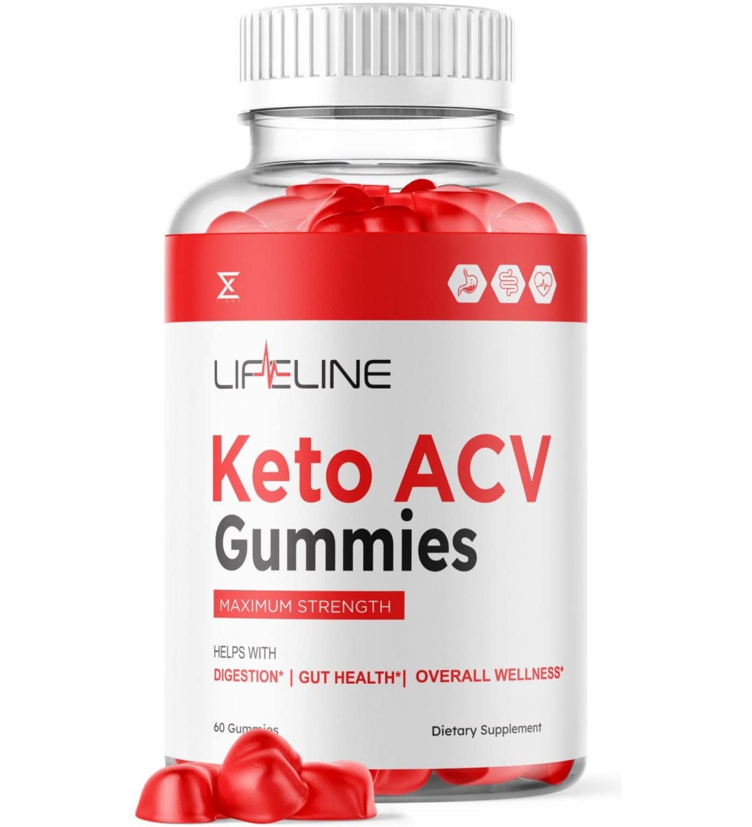 Lifeline Keto + Apple Cider Vinegar Gummies for Weight Loss - 60 Gummies - Buy Online on GoSupps.com