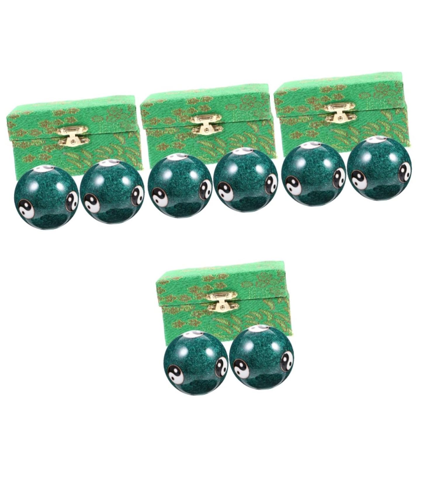 Gleavi 8 STK Health Massage Handball Magnetic Baoding Balls - Stress Relief Massage Balls for Adults | Hand Therapy & Relaxation - Buy Online on GoSupps.com