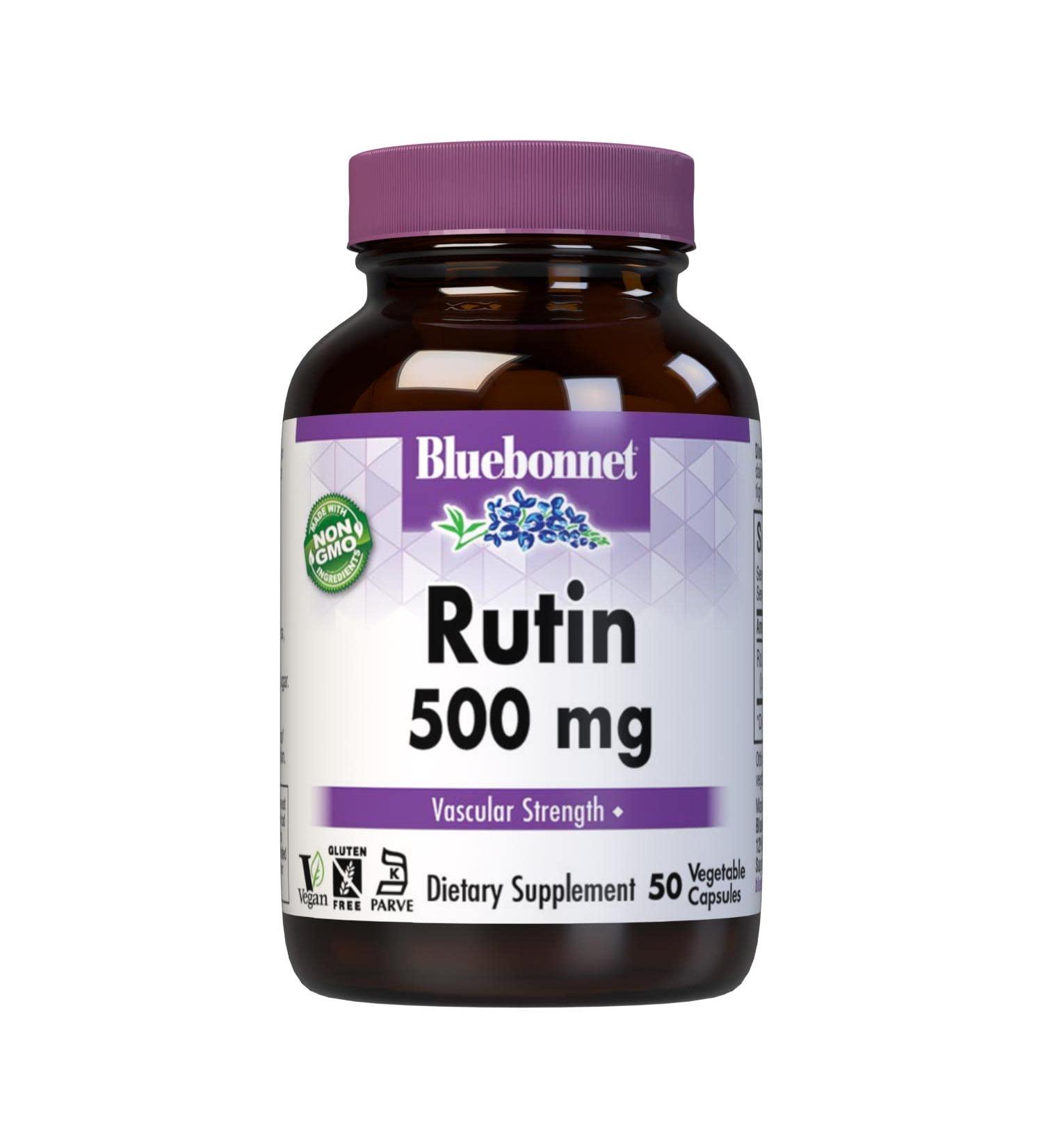 Buy Bluebonnet Nutrition Rutin 500 mg - 50 Vegetarian Capsules for Natural Wellness - Buy Online on GoSupps.com
