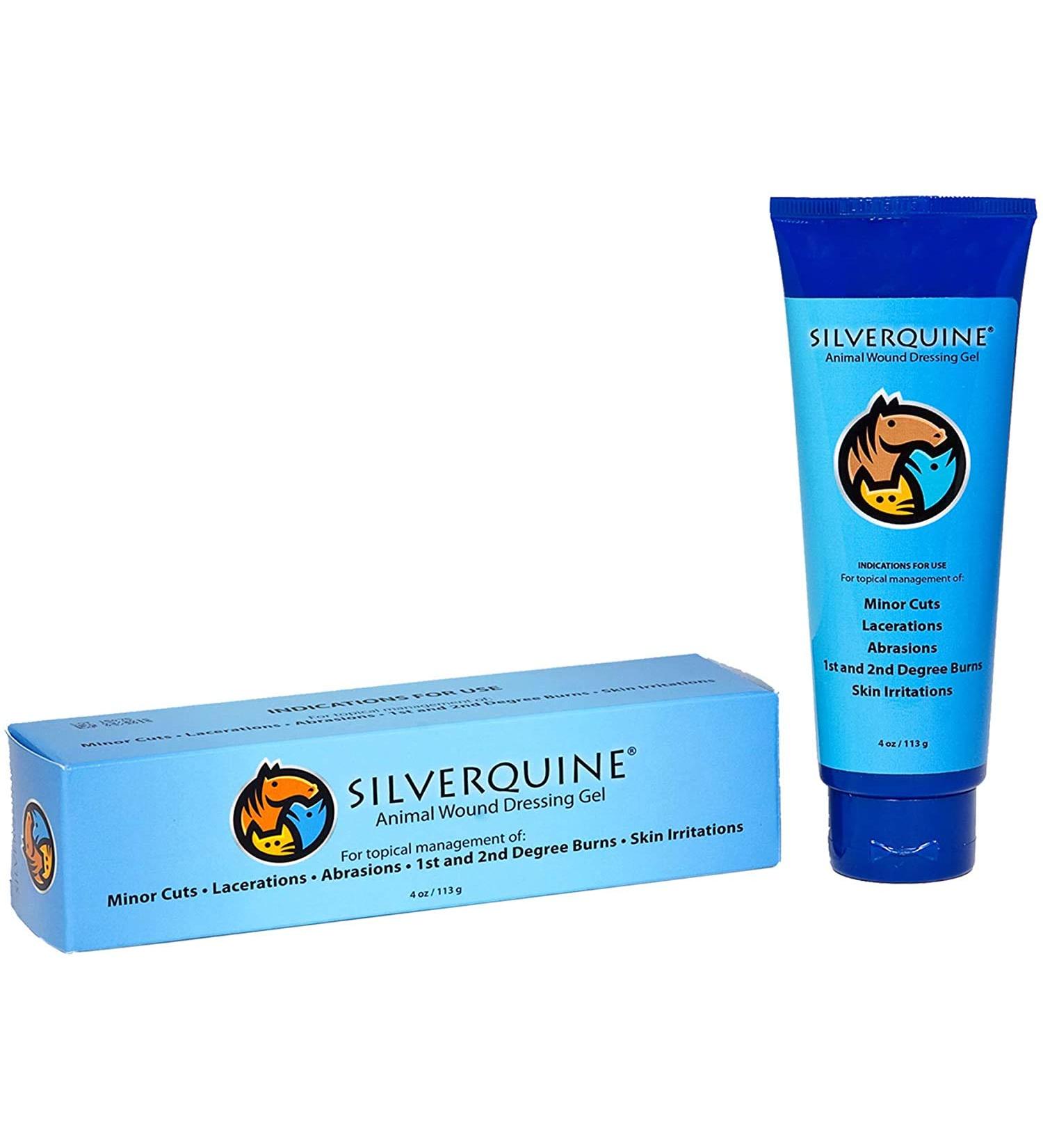 Silverquine Advanced Active Hydrogel Wound Care for Pets - Fast Healing & Protection from Cuts, Burns, and Irritation - Vet Recommended - 1.5oz - Buy Online on GoSupps.com