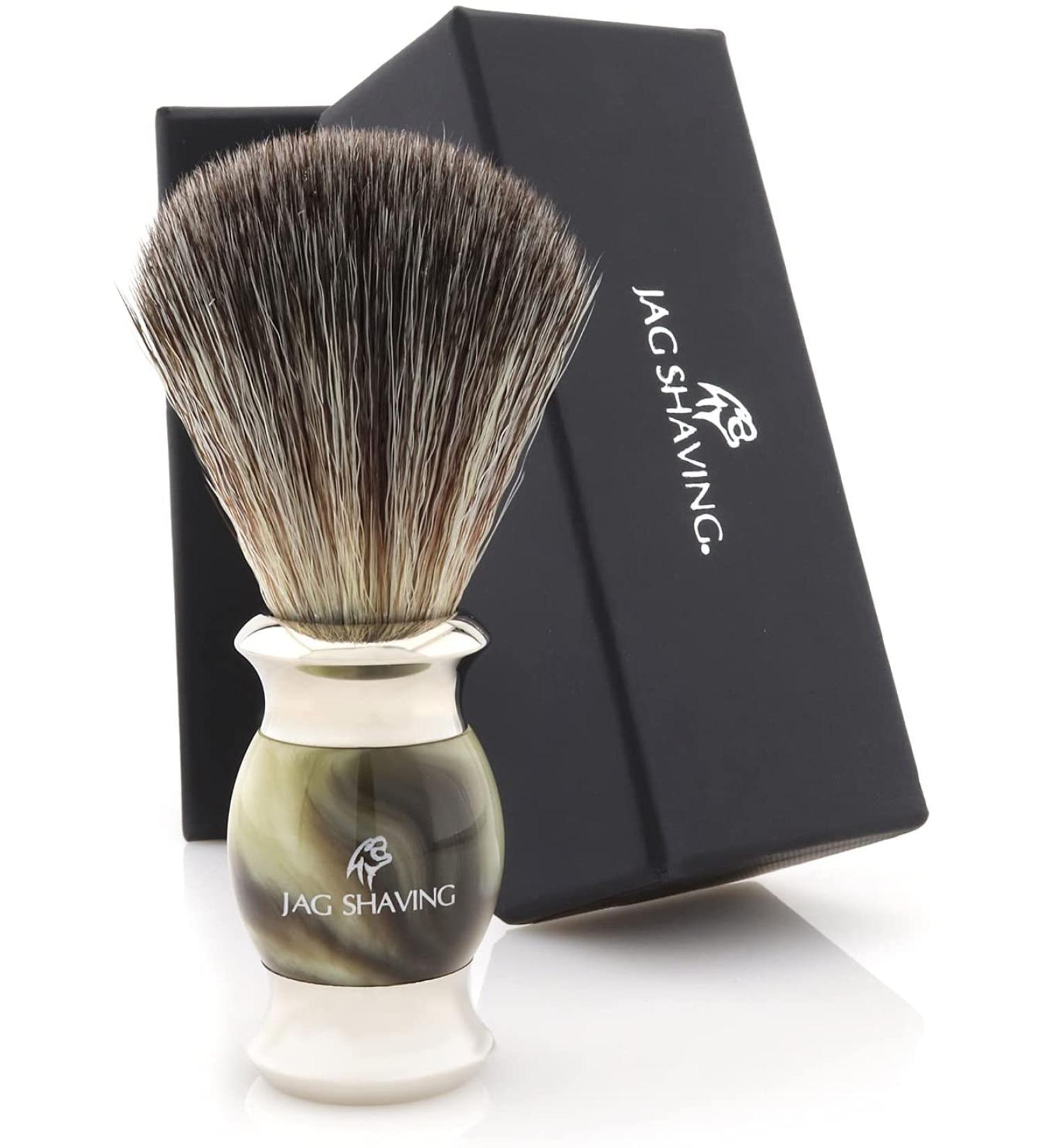 JAG Shaving Razor Brush - Premium Real Roof Hair | Lee Range Green Hornimitation - Perfect Match for Your Razor Planer - Buy Online on GoSupps.com