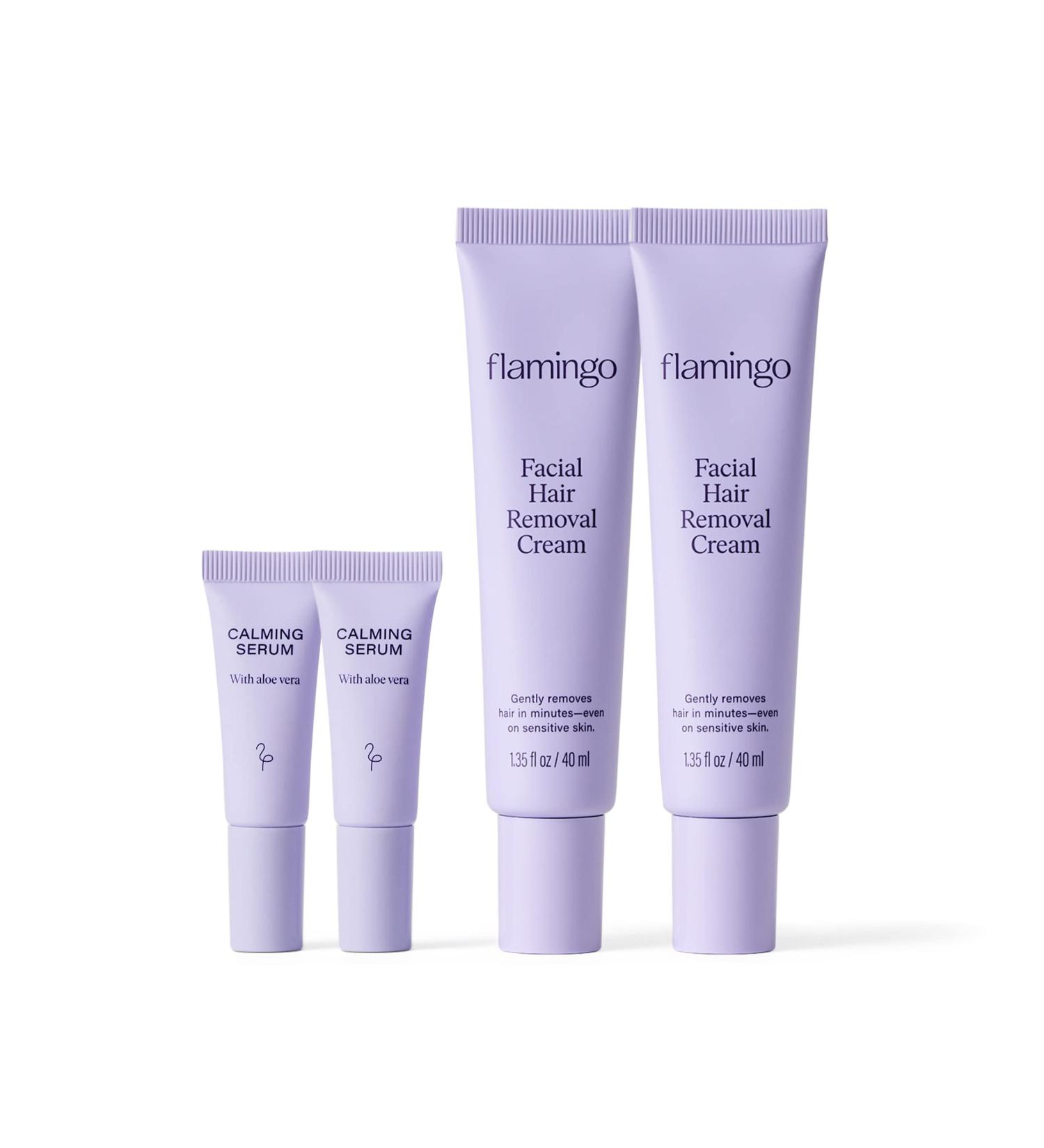 Flamingo Facial Hair Removal Cream - Pack of 2 - Gentle Formula for Sensitive Skin - Buy Online on GoSupps.com