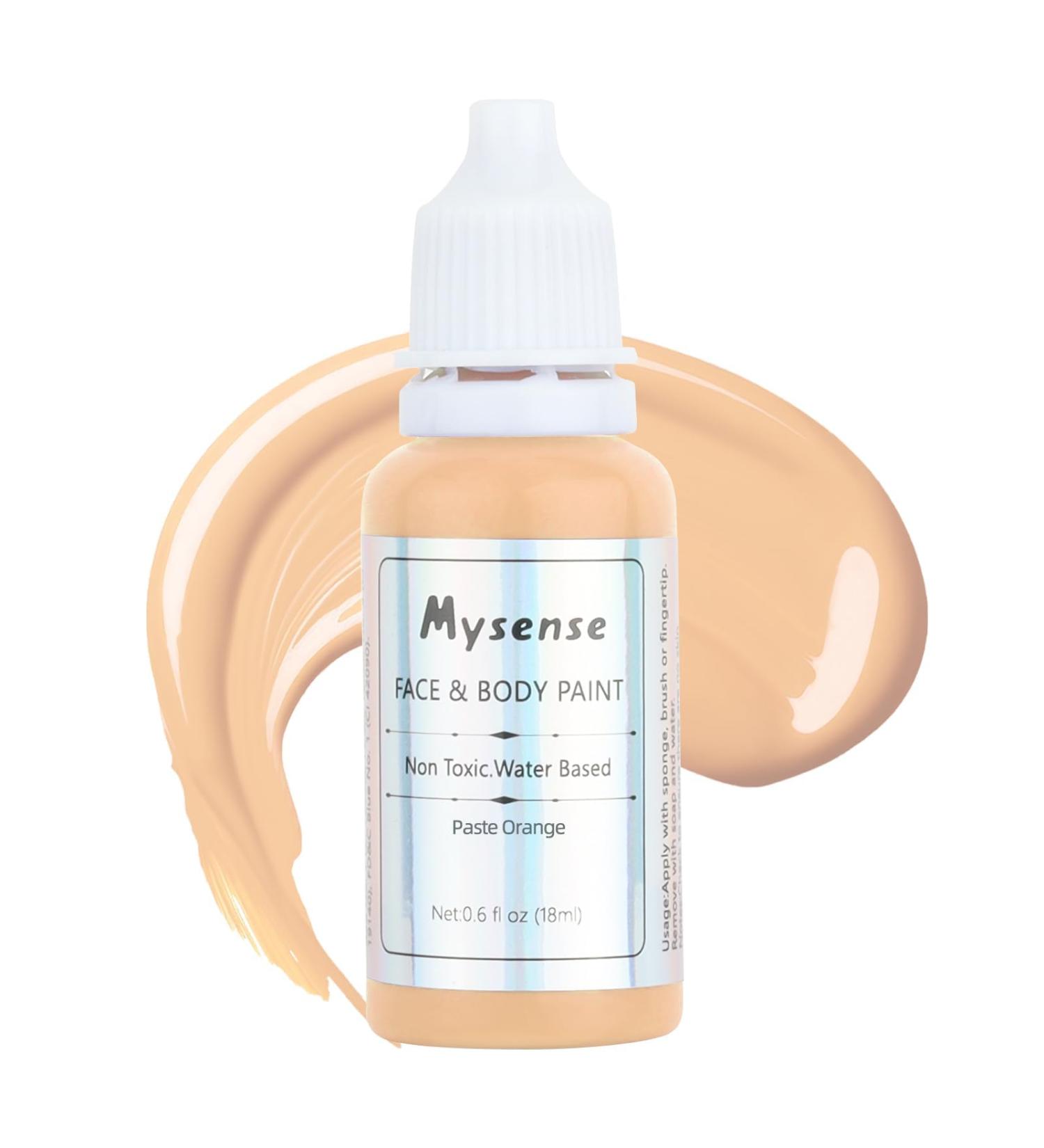 Pastel Orange Face & Body Paint - Non-Toxic Cream for Halloween Costume Makeup - 0.6oz - Buy Online on GoSupps.com