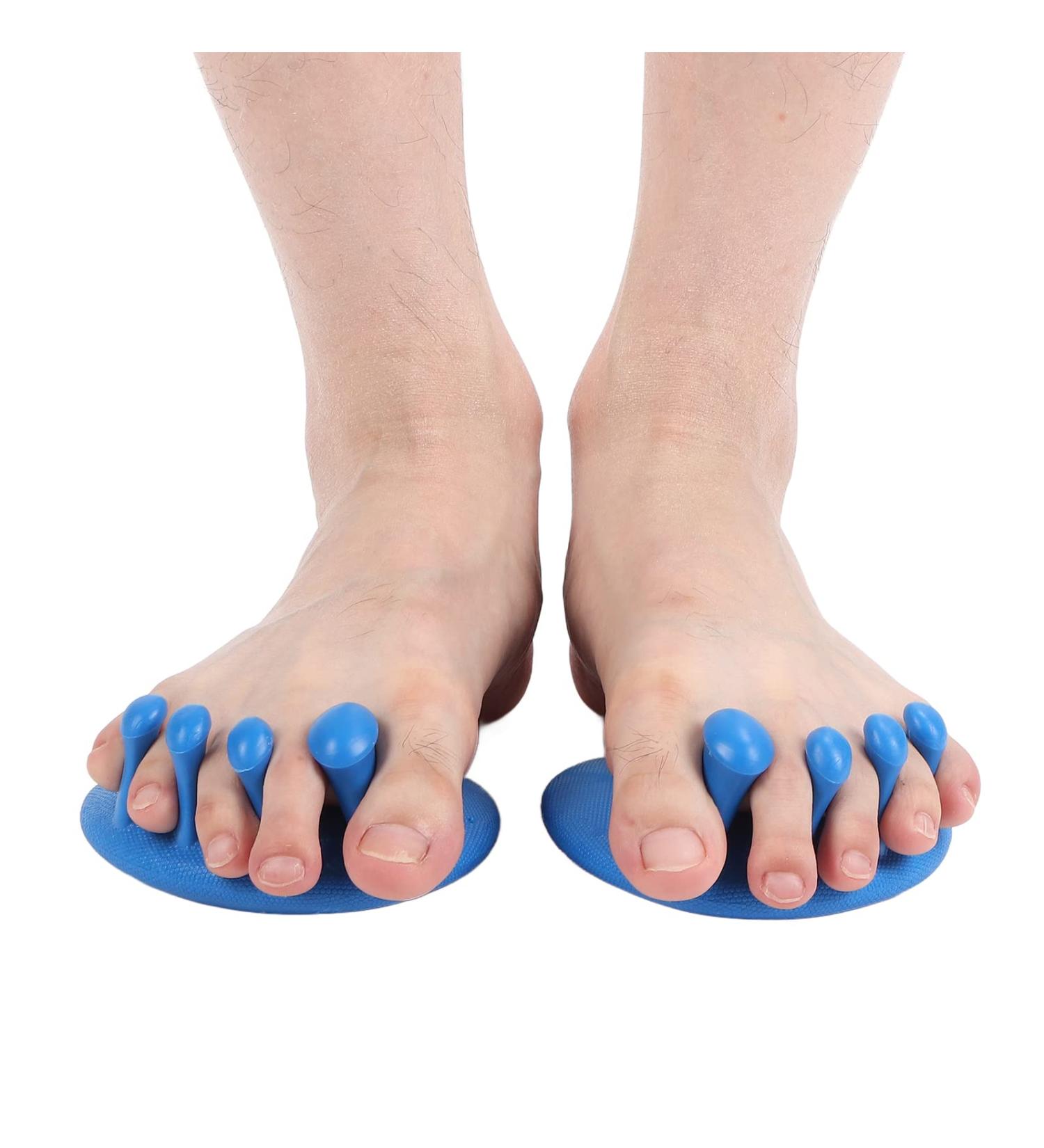 2pcs Large Friction Toe Separator Spacers | Meniscus Soles Dot Grid Design | Portable Body Corrector for Home - Buy Online on GoSupps.com