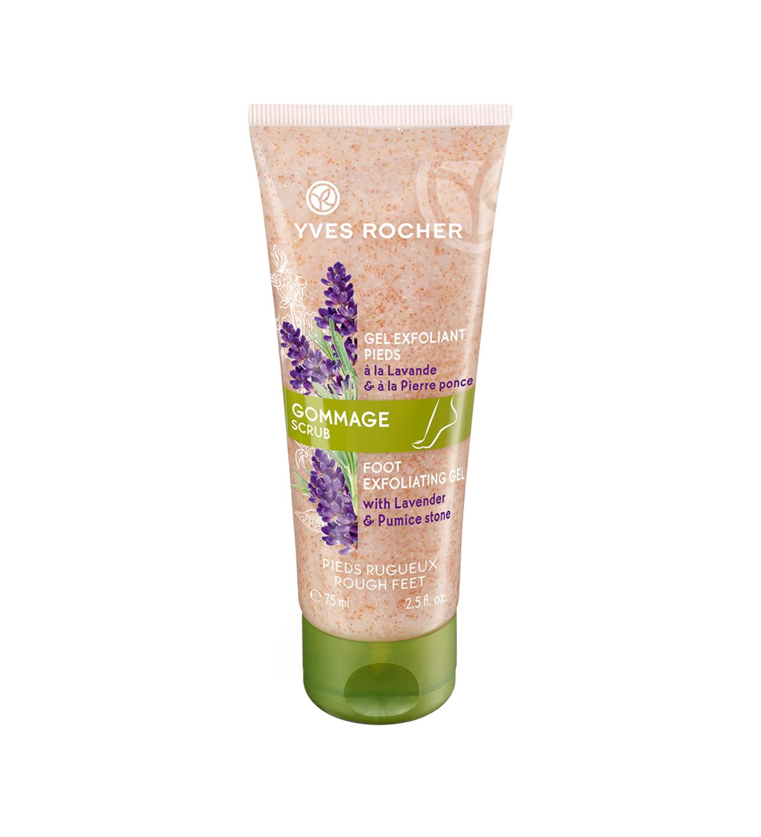 Yves Rocher Lavender & Pumice Foot Scrub - 2.5 Oz - Exfoliating Treatment - Buy Online on GoSupps.com