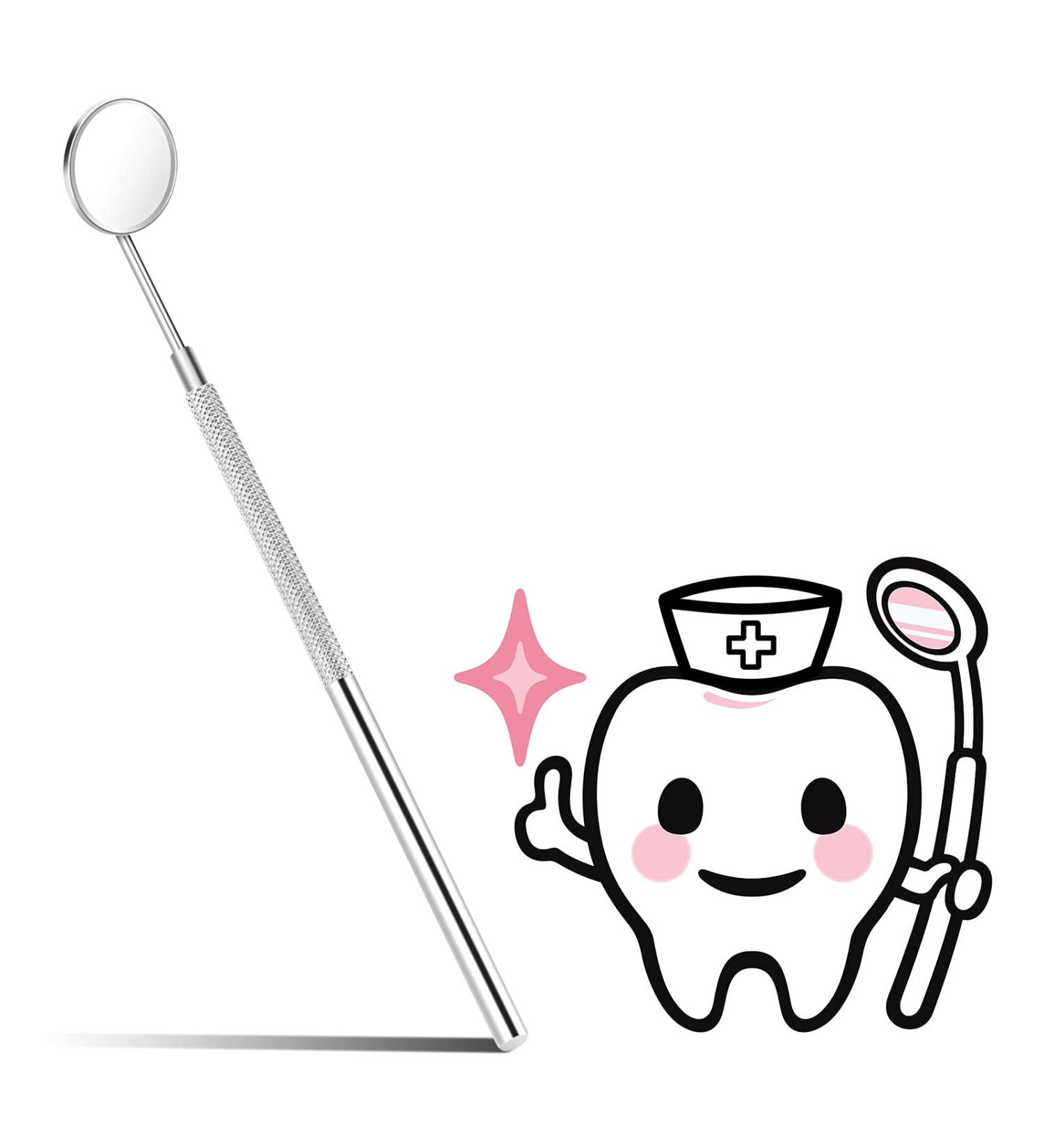 Premium Stainless Steel Dental Mirror - Mouth Inspection Tool | 1 Piece Pack for Dentists - Buy Online on GoSupps.com