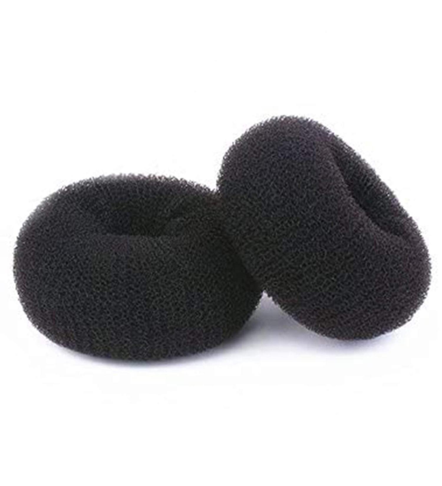 Hair Donut Bun Maker Ring Style Bun 2PCS X-Large Black | Chignon Hair Increase Doughnut Shaper for Thick and Long Hair - 4.5 Inch - Buy Online on GoSupps.com