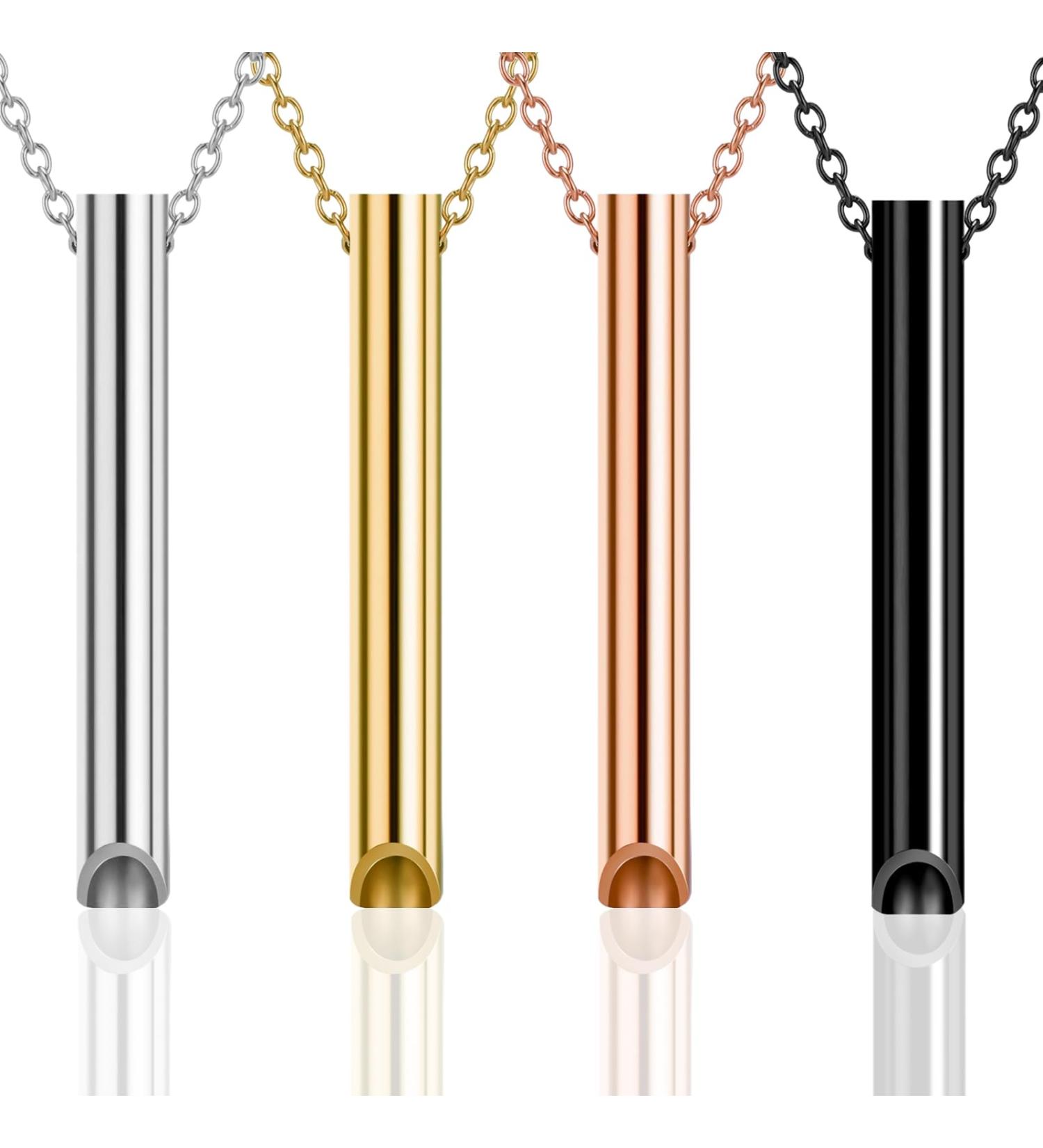 LINXINS Breathing Necklace 4PCS Relief Anxiety Necklace Stress Relief Mindful Necklace Portable Stress Relief Mindful Necklace Set Mindful Anapana Breathing Necklace Gifts for Unisex - Buy Online on GoSupps.com