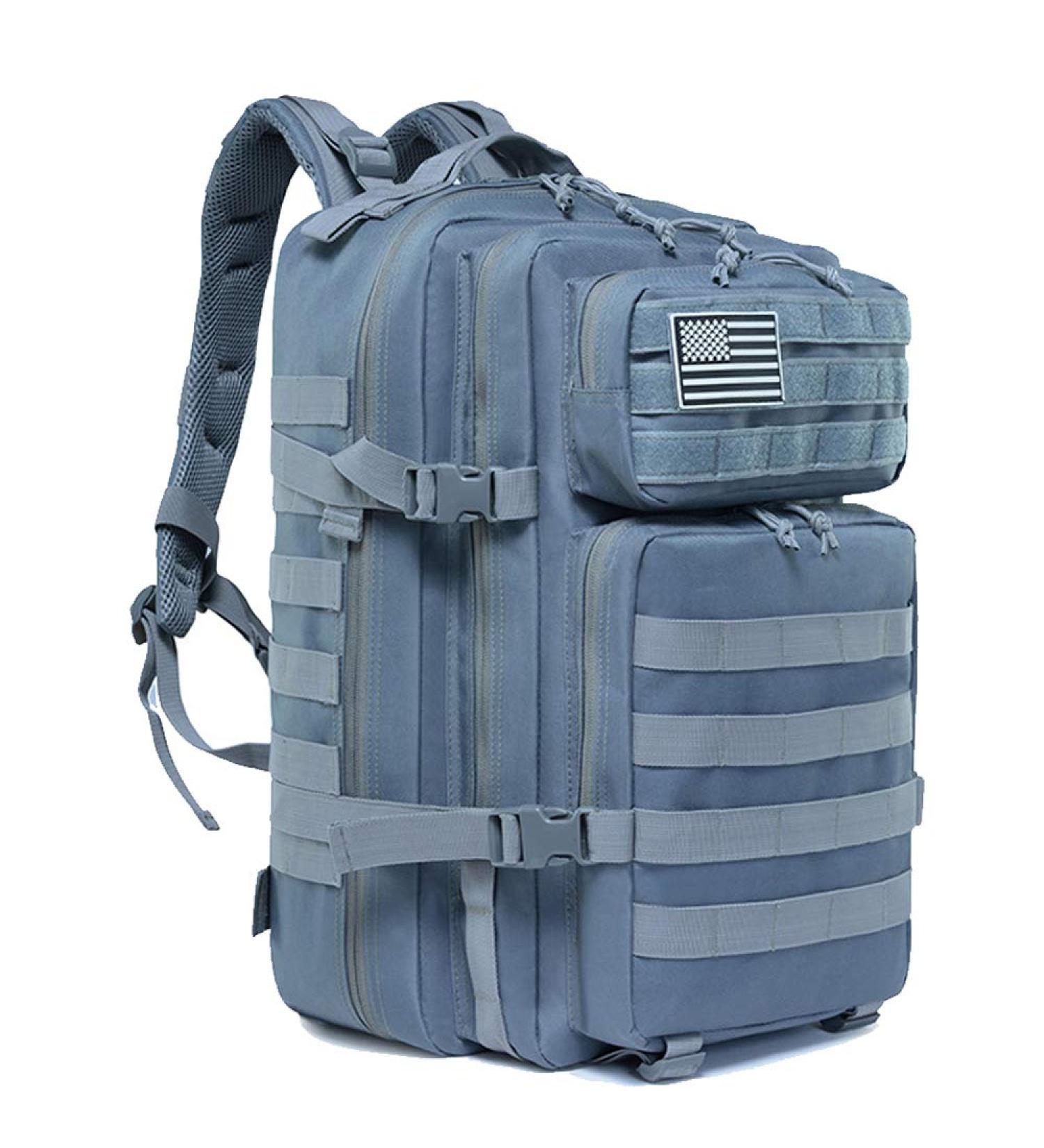LHI Military Tactical Backpack 45L for Men and Women - Army Assault Pack Rucksack with Molle System in Grey - Buy Online on GoSupps.com