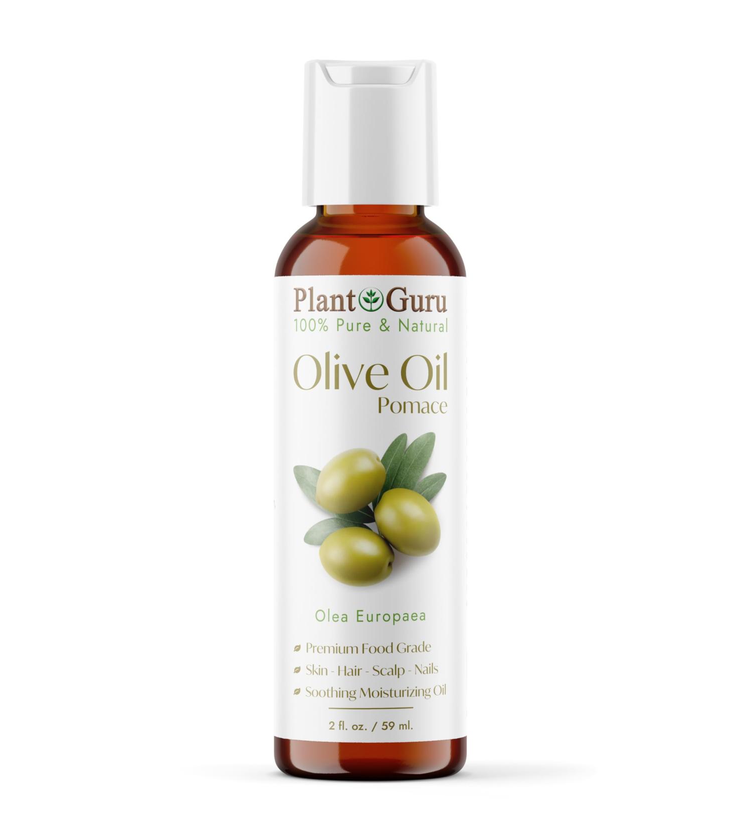 Olive Oil Pomace 2 fl. oz. 100% Pure Natural Carrier Moisturizer For Skin Body Face And Hair Growth. Great For DIY Soap Making Cosmetics and Massage.