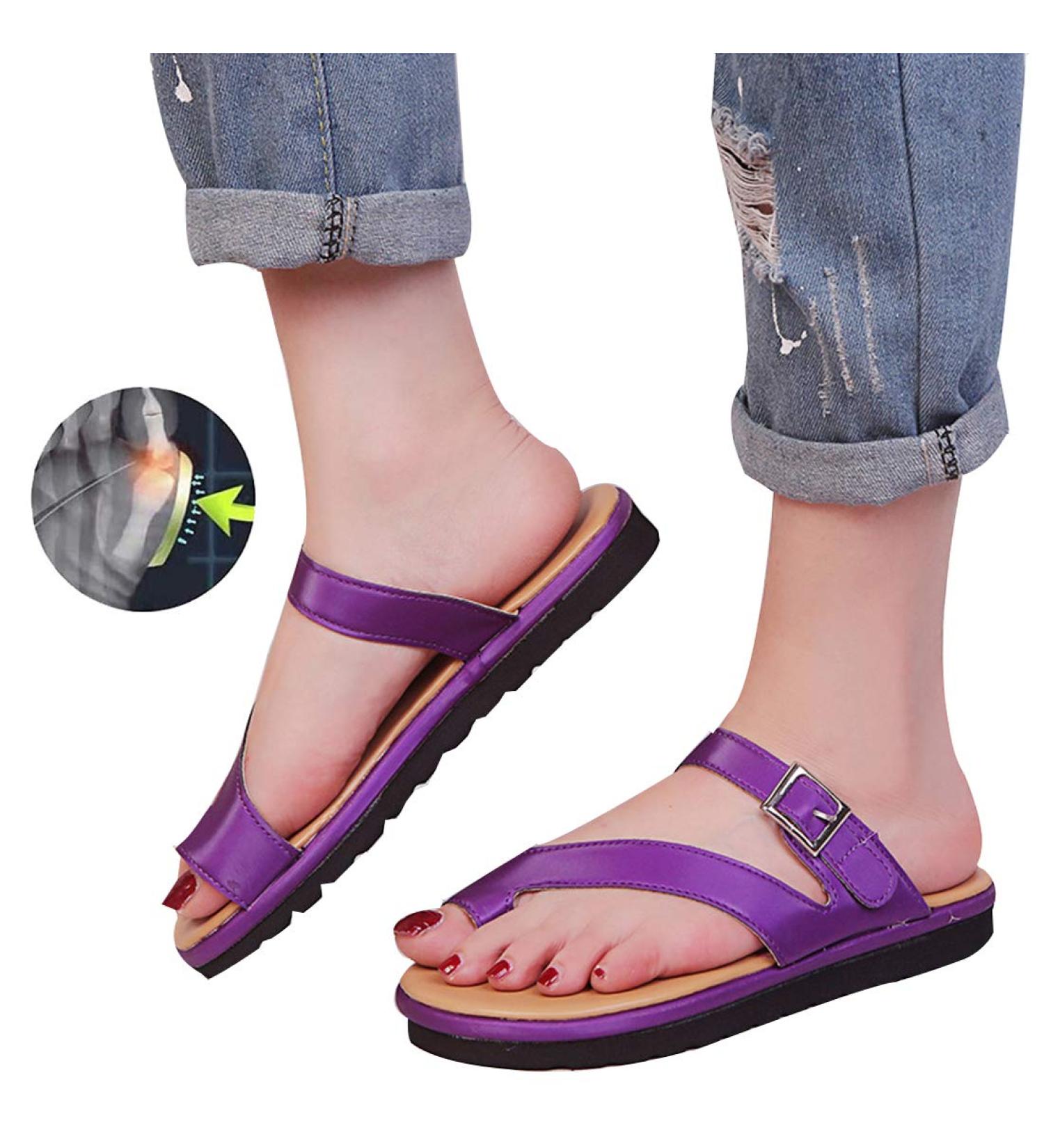 Creev Women's Flip Beach Sandals - PU Leather Casual Slippers & Non-Slip Outdoor Shoes - Summer Clip-Toe Flip-Flops (EU 36 & 37) - Buy Online on GoSupps.com