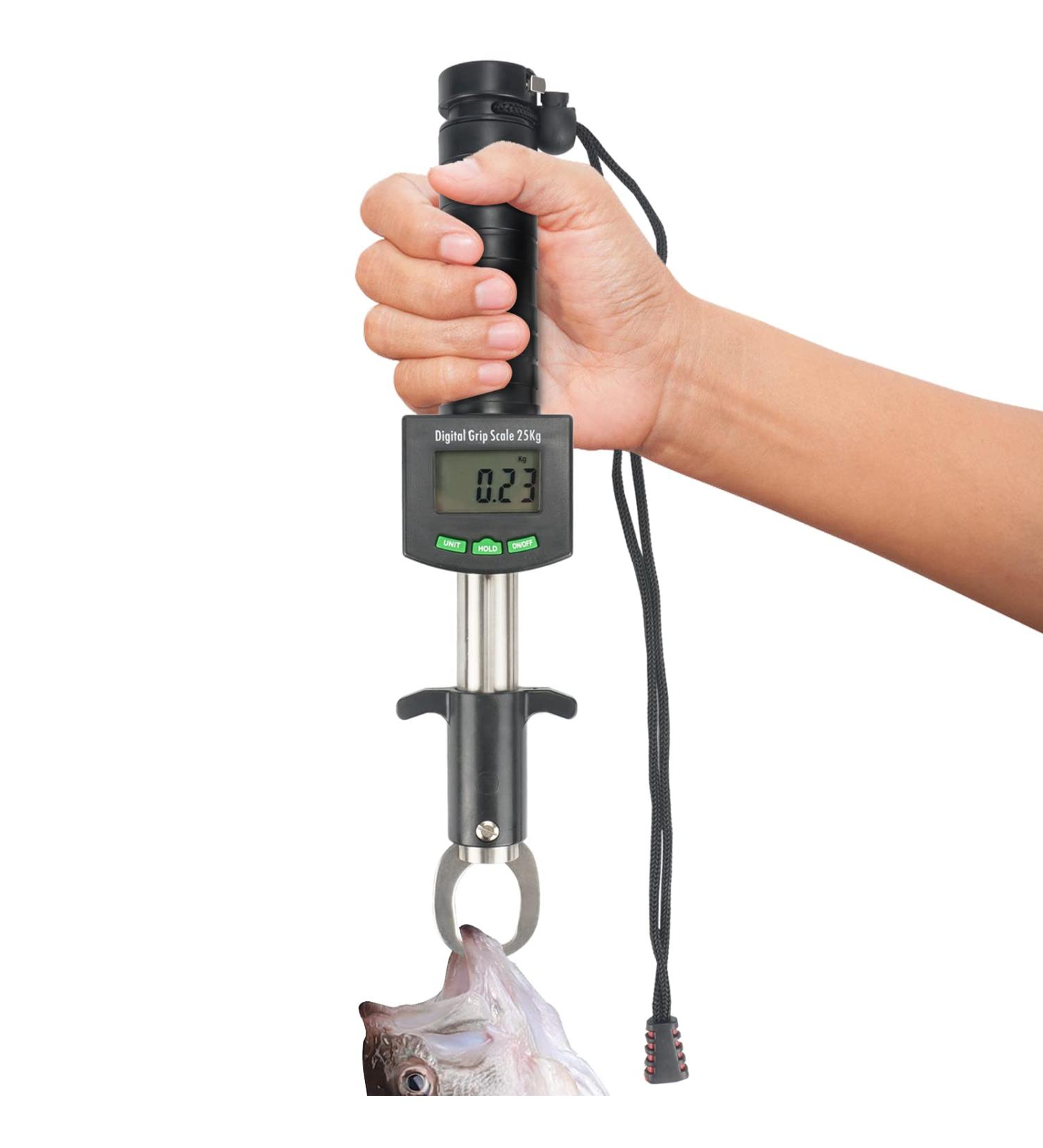 MAVRICMANN Digital Fish Gripper with Scale, Waterproof Lip Gripper & Measuring Tape - Perfect Fishing Gift for Men - Buy Online on GoSupps.com