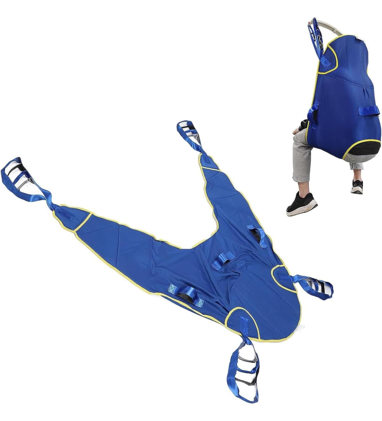 Full Body Patient Lift Sling with Commode Opening U Shape Divided Leg Sling with Head Support for Safe and Easy Patient Transfer 230kg Weight Capacity - Buy Online on GoSupps.com