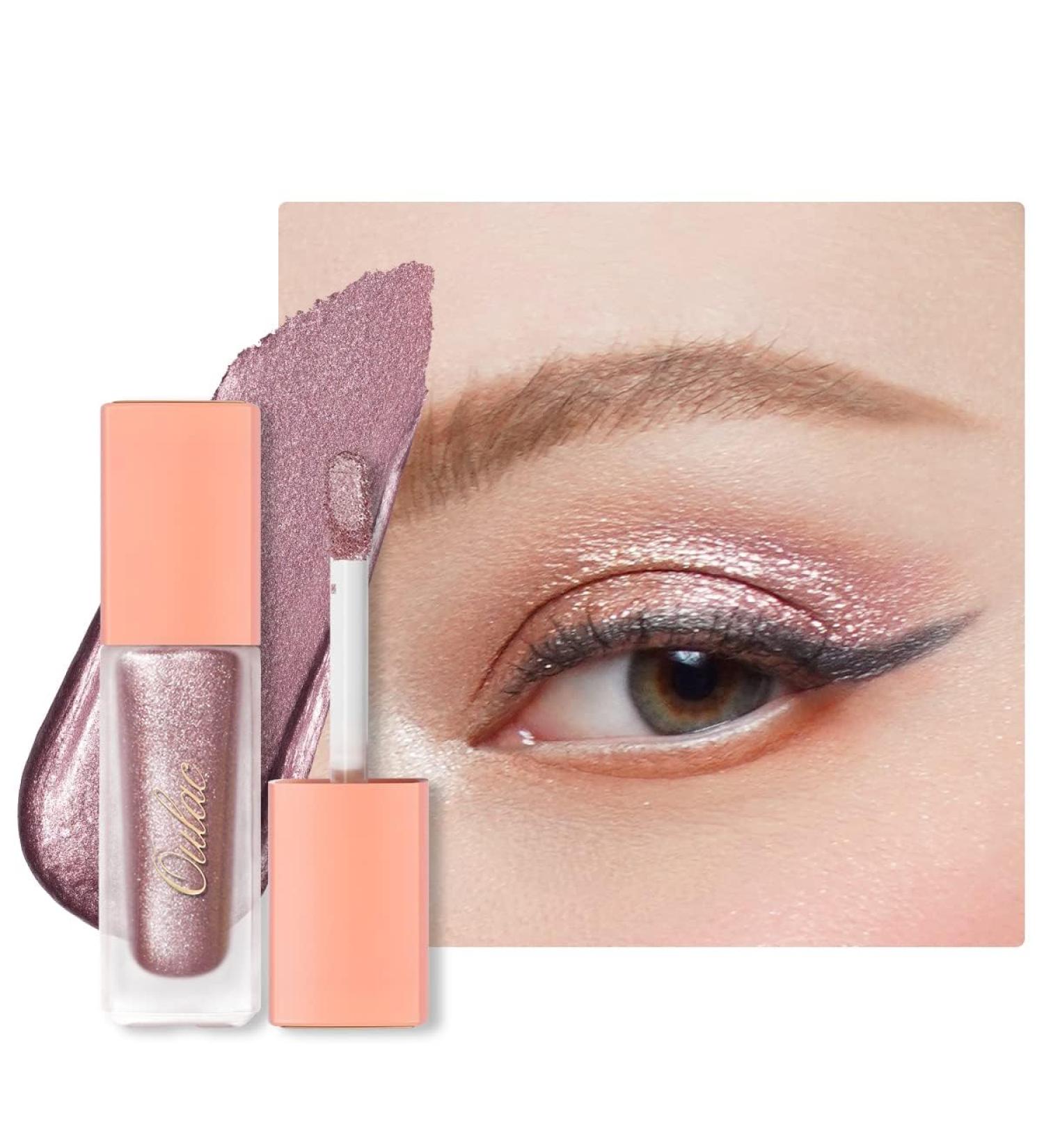 Oulac Liquid Glitter Eyeshadow - Metallic Pink Eyeshadow with Silver Sheen Shimmer Eyeshadow & Liquid Eyeliner Blendable Sparkly Eye Make-up Crease Resistant Vegan 5.4g Strength of Love (02) Strength of Love(02) - Buy Online on GoSupps.com