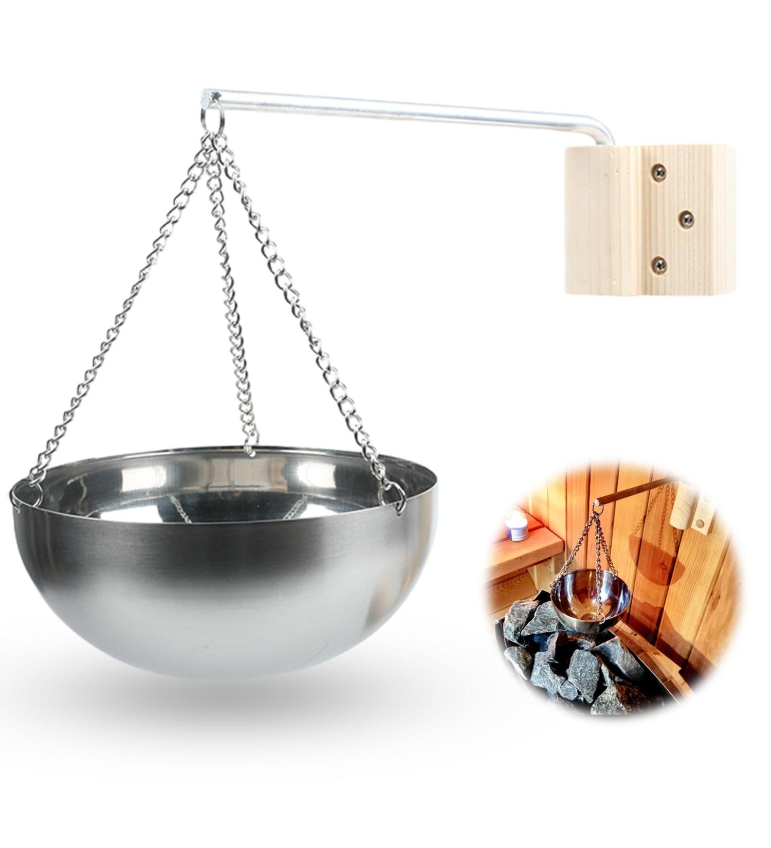 Palwin Aroma Bowl Sauna - 12cm Stainless Steel Herb Bowl & Spa Accessories for Ultimate Relaxation - Buy Online on GoSupps.com