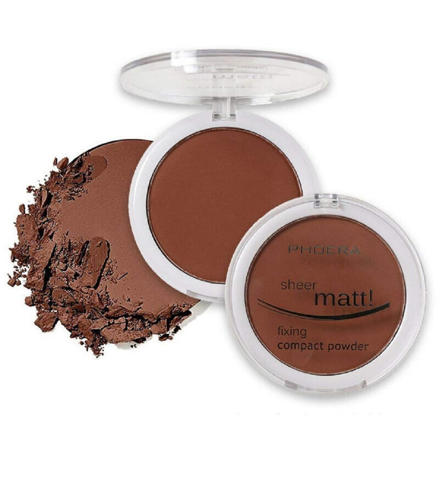 PHOERA AQUAPURITY Sheer Matte Fixing Powder - Long Lasting Foundation with Vitamin E - 208ESPRESSO - Buy Online on GoSupps.com