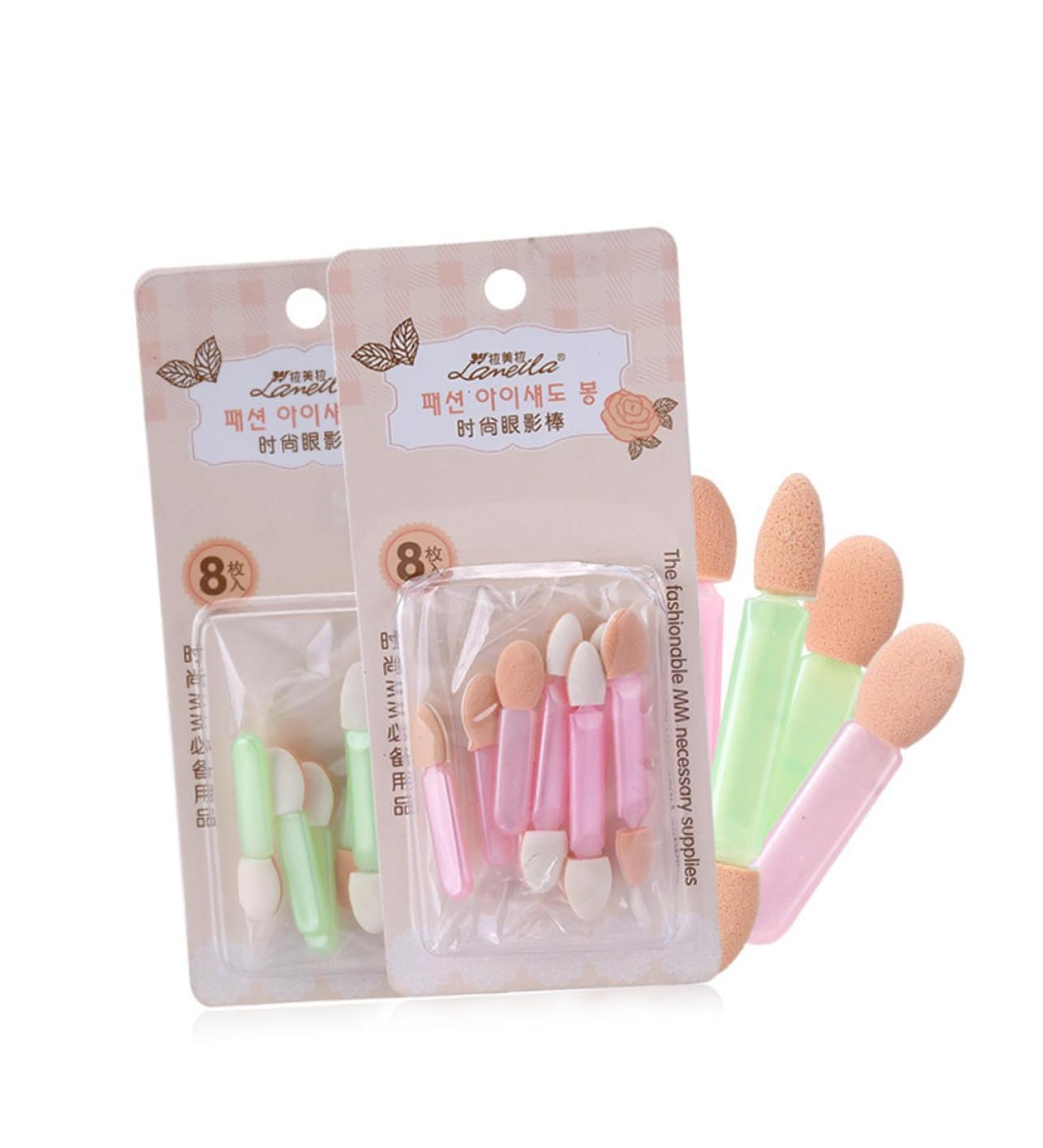 Mipcase 8pcs Sponge Applicator Eyeshadow Brush Sponge Eyeshadow Stick Eye Shadow Accessories Double Head - Buy Online on GoSupps.com