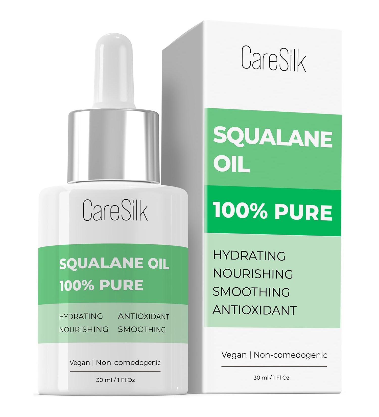 Buy 100% Pure Organic Squalane Oil for Face - Vegan Hydrating Moisturizer - Natural Non-comedogenic Facial Oil - International Shipping Available - Buy Online on GoSupps.com