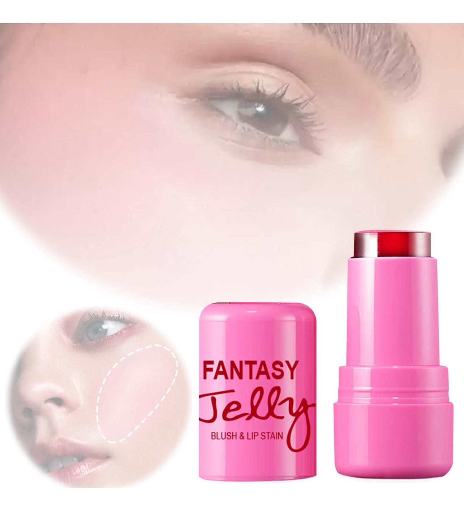 Milk Jelly Blush Milk Makeup Jelly Tint Milk Cooling Water Jelly Tint Milk Blush Stick Jelly Lip Tint Lip And Cheek Stain Sheer Natural Long-Lasting Multi Use Makeup Blush Stick (Pink 0.98 2.16 inch) Pink 1 count (Pack of 1) - Buy Online on GoSupps.com