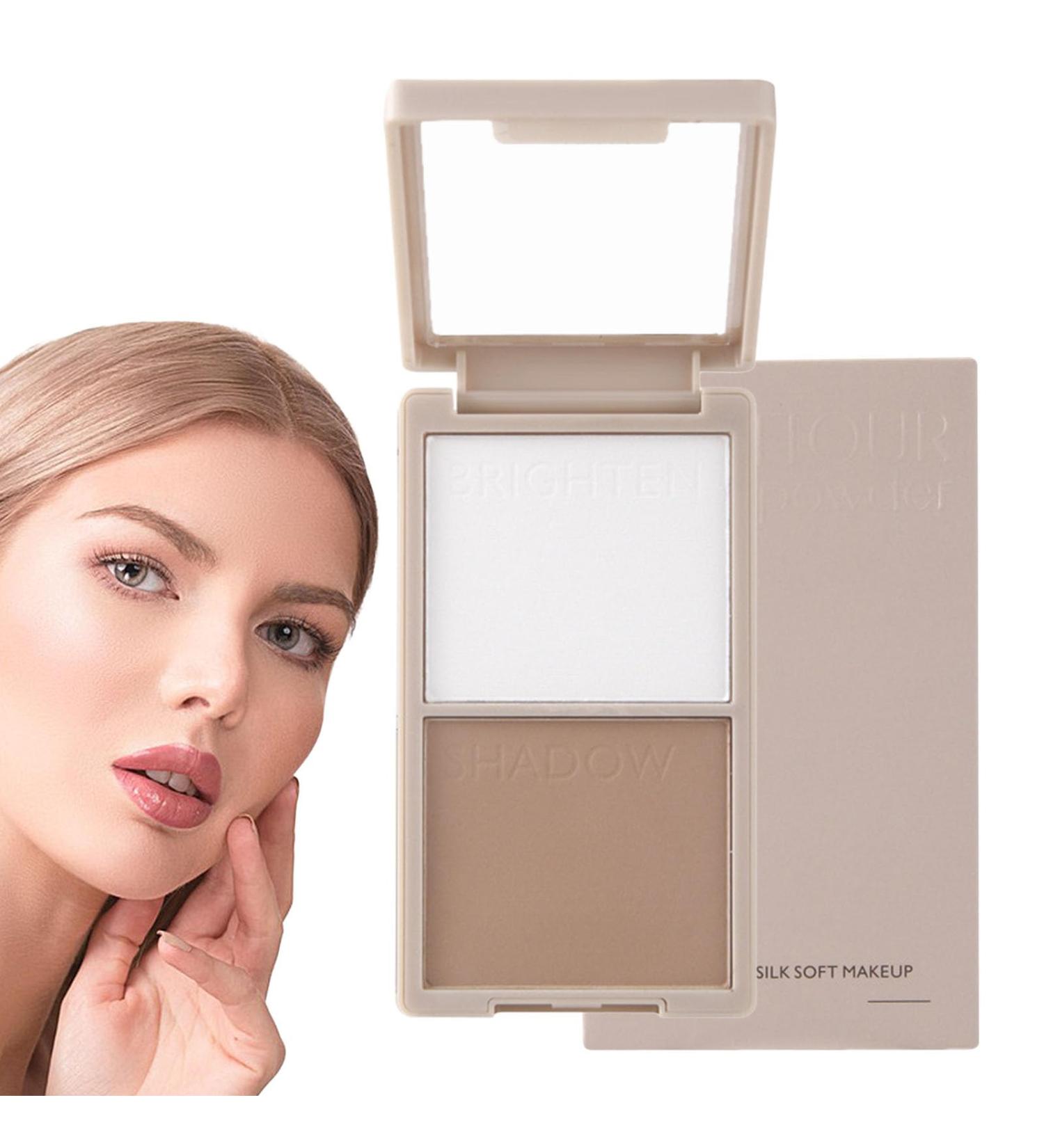 Pressed Powder Bronzer | Delicate Face Bronzer Makeup Contour Palette Lightweight Contouring & Highlighting Makeup Pressed Powder Shimmer Bronzer for Women and Girls Contour Powder Group a - Buy Online on GoSupps.com