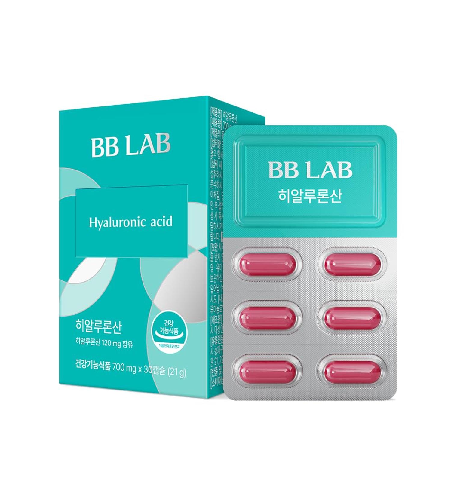 BB LAB Hyaluronic Acid Supplement Korea Hyaluronic Acid 120mg Skin Hydration Moisture Support Fast Absorption Capsule Type - Buy Online on GoSupps.com