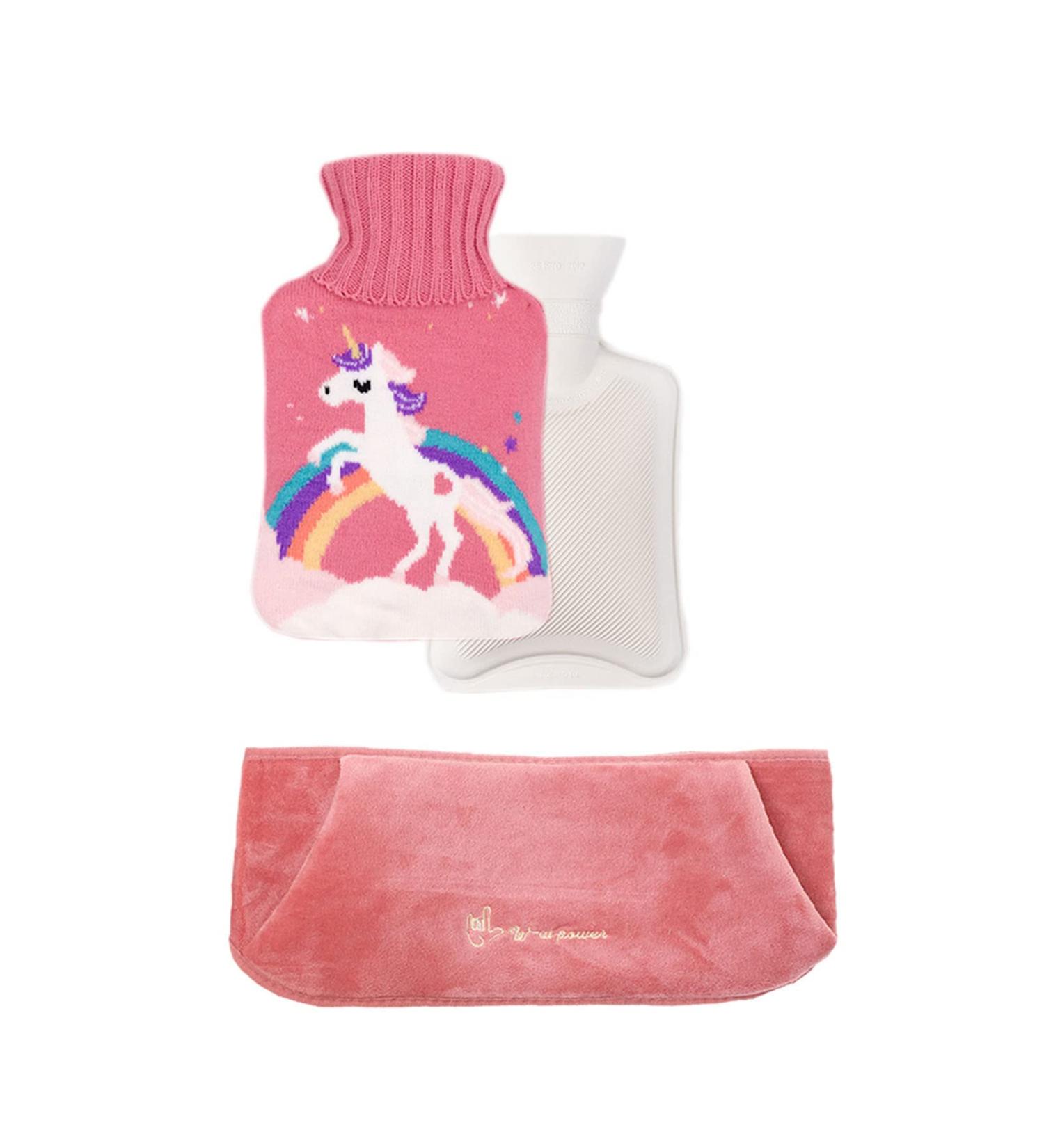 Heat Bottle with Cover & Belt - Hot Water Bottle for Pain Relief Comfort & Menstruation - Ideal Gift for Parents (Pink) - Buy Online on GoSupps.com