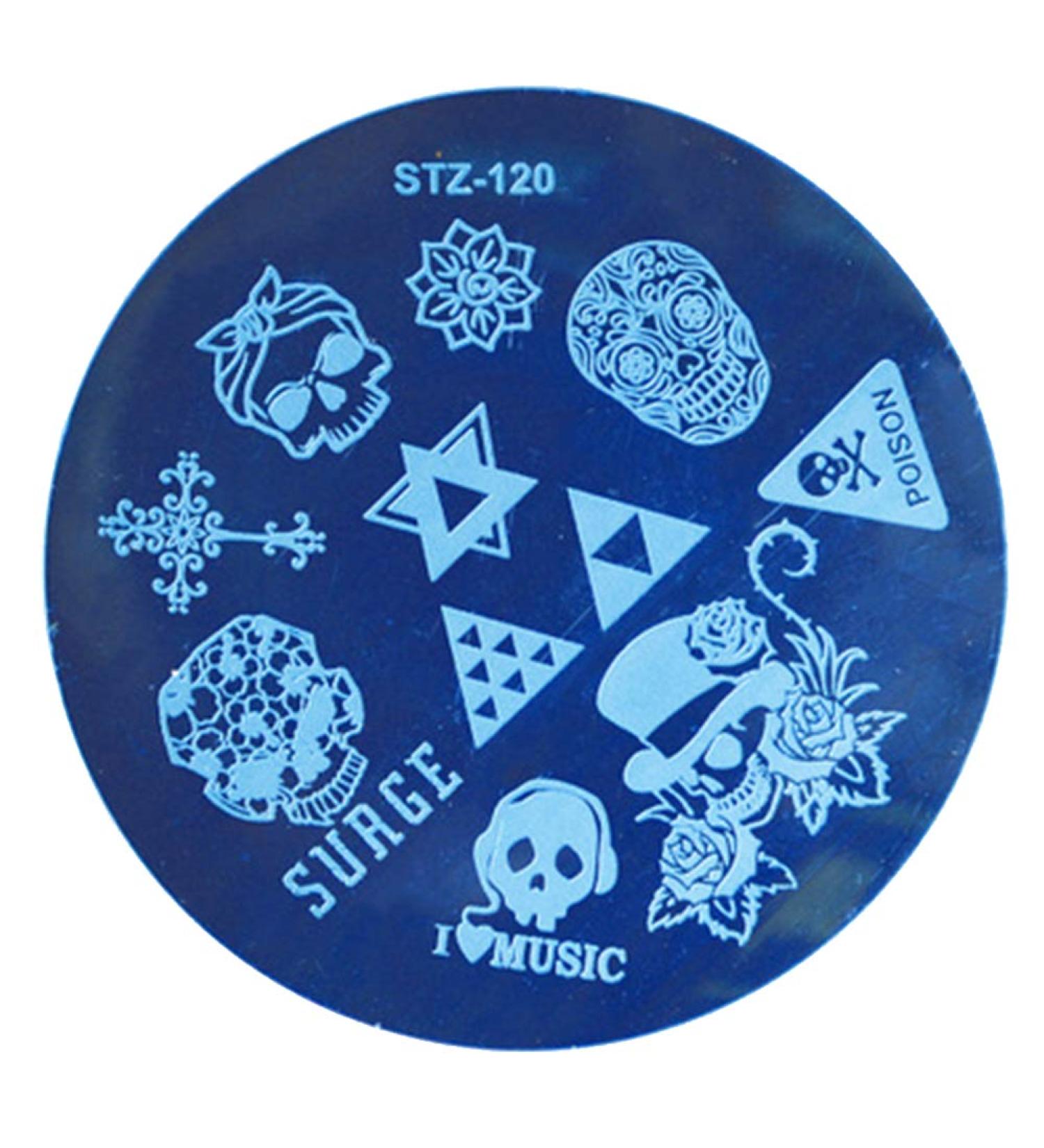 Skull Nail Stamping Plates - DIY Geometric Nail Art Templates for Unique Manicure Designs - Buy Online on GoSupps.com