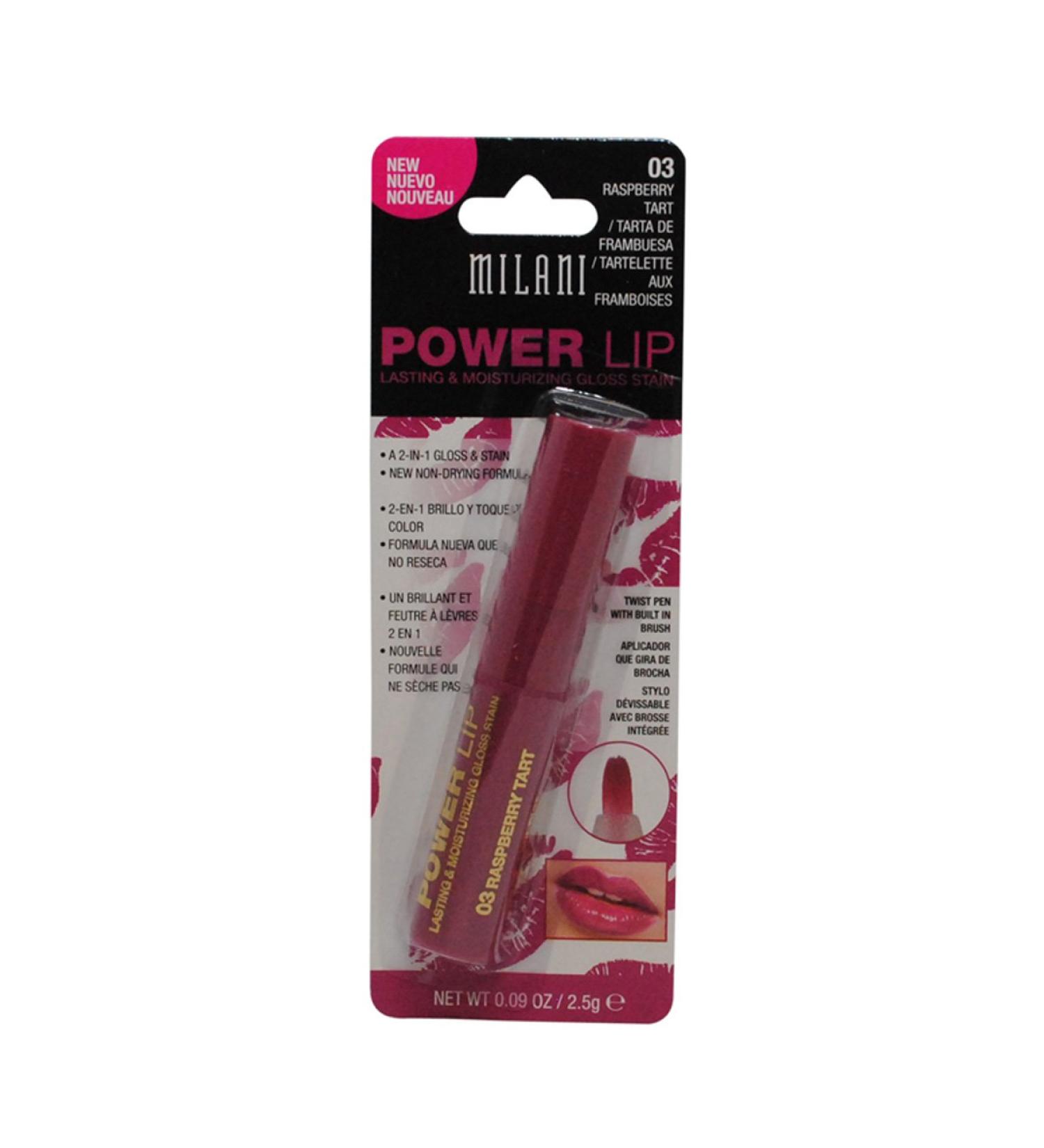 MILANI Power Lip Lasting and Moisturizing Gloss Stain - Raspberry Tart