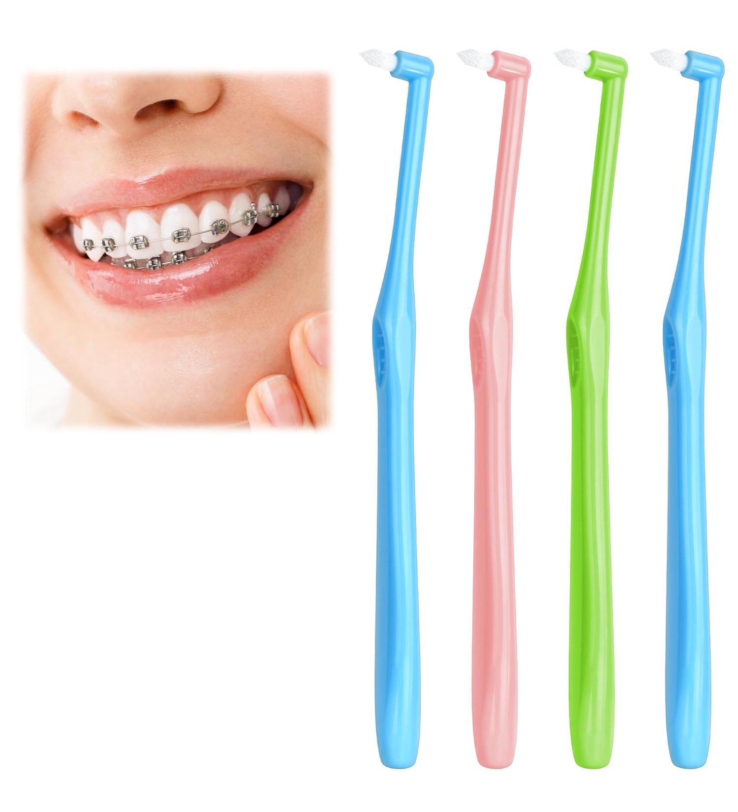 Acwoo Tuft Toothbrush Set - 4 Soft Brush Inserts for Detail Cleaning - Perfect for Interdental Spaces - Buy Online on GoSupps.com