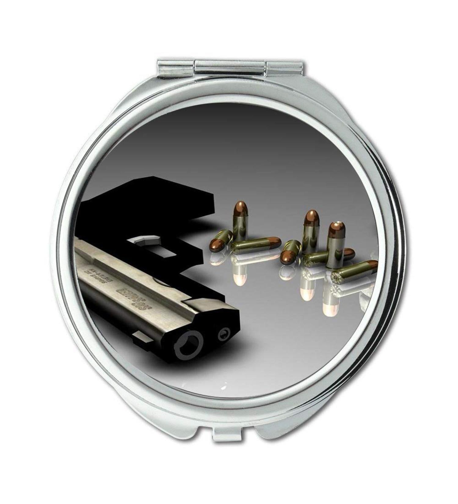 YENDOSTEEN Mirror Compact Mirror a gun in time Round Mirror best gun pocket mirror portable mirror - Buy Online on GoSupps.com