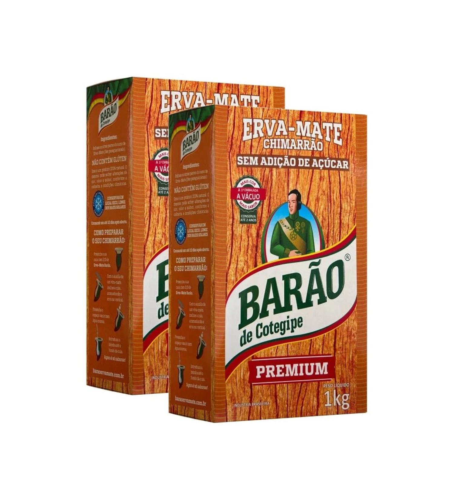 Pack Erva Mate PREMIUM Baro p/Chimarro - 2x 1Kg