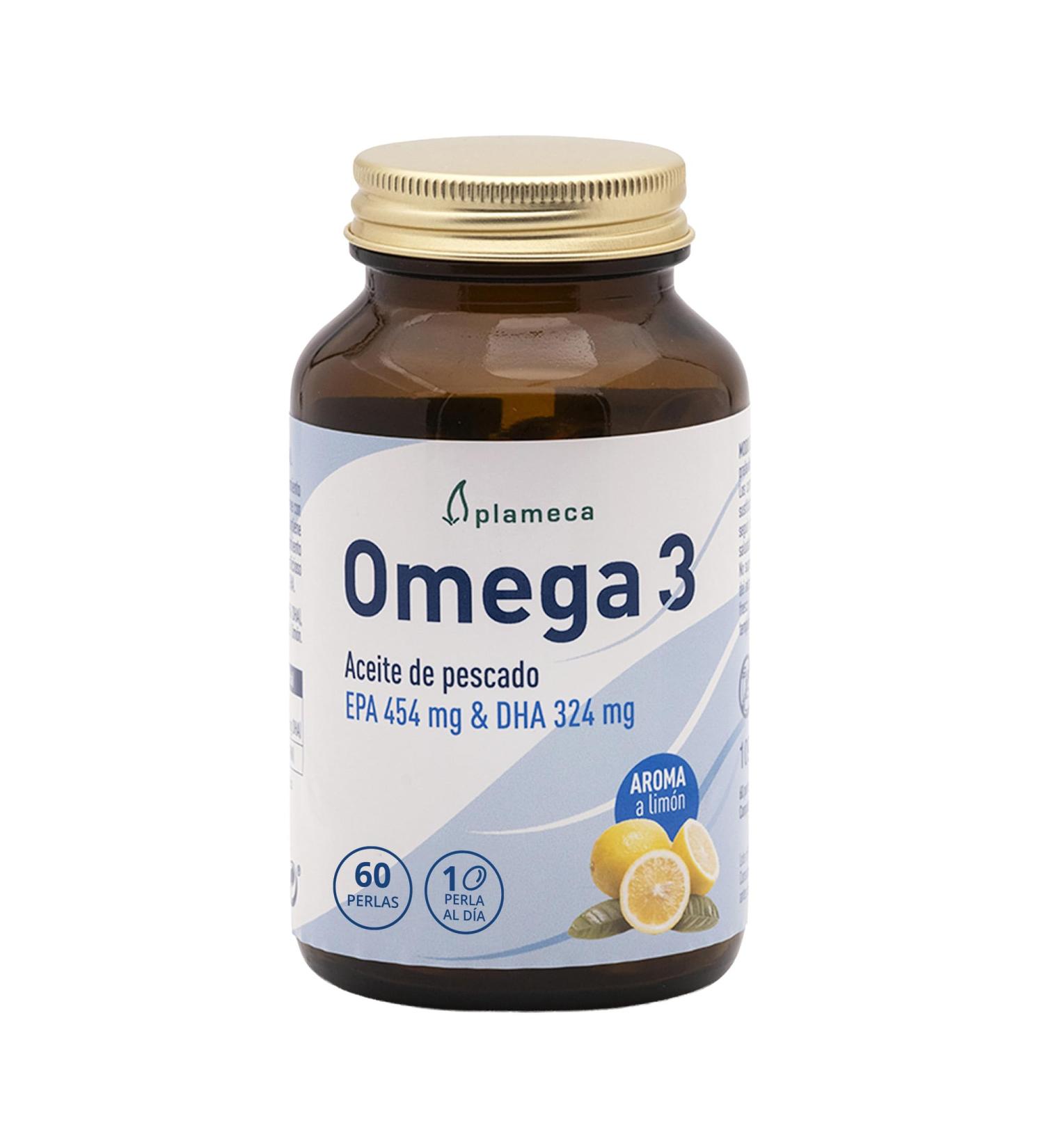  Plameca PLAMECA Omega 3 Lemon Flavor Fish Oil EPA 454 mg & DHA 324 mg Cardiovascular Health Vision Brain Triglycerides and Blood Pressure 60 capsules - Buy Online on GoSupps.com