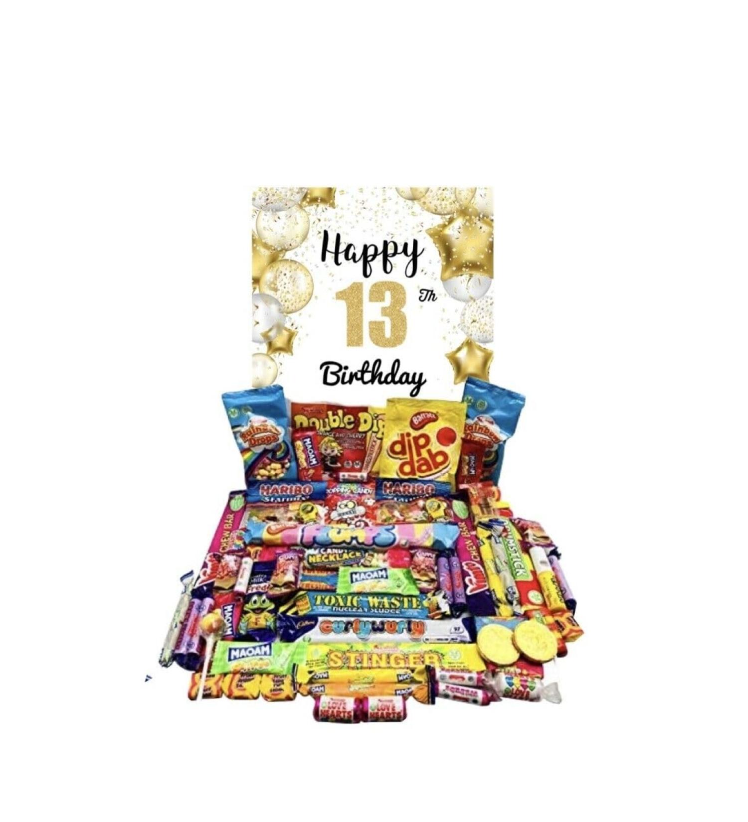 Happy 13th Birthday Pick n Mix The Ultimate Retro Sweet Selection 70s 80s Box Sweet Hamper Present Gift - Buy Online on GoSupps.com