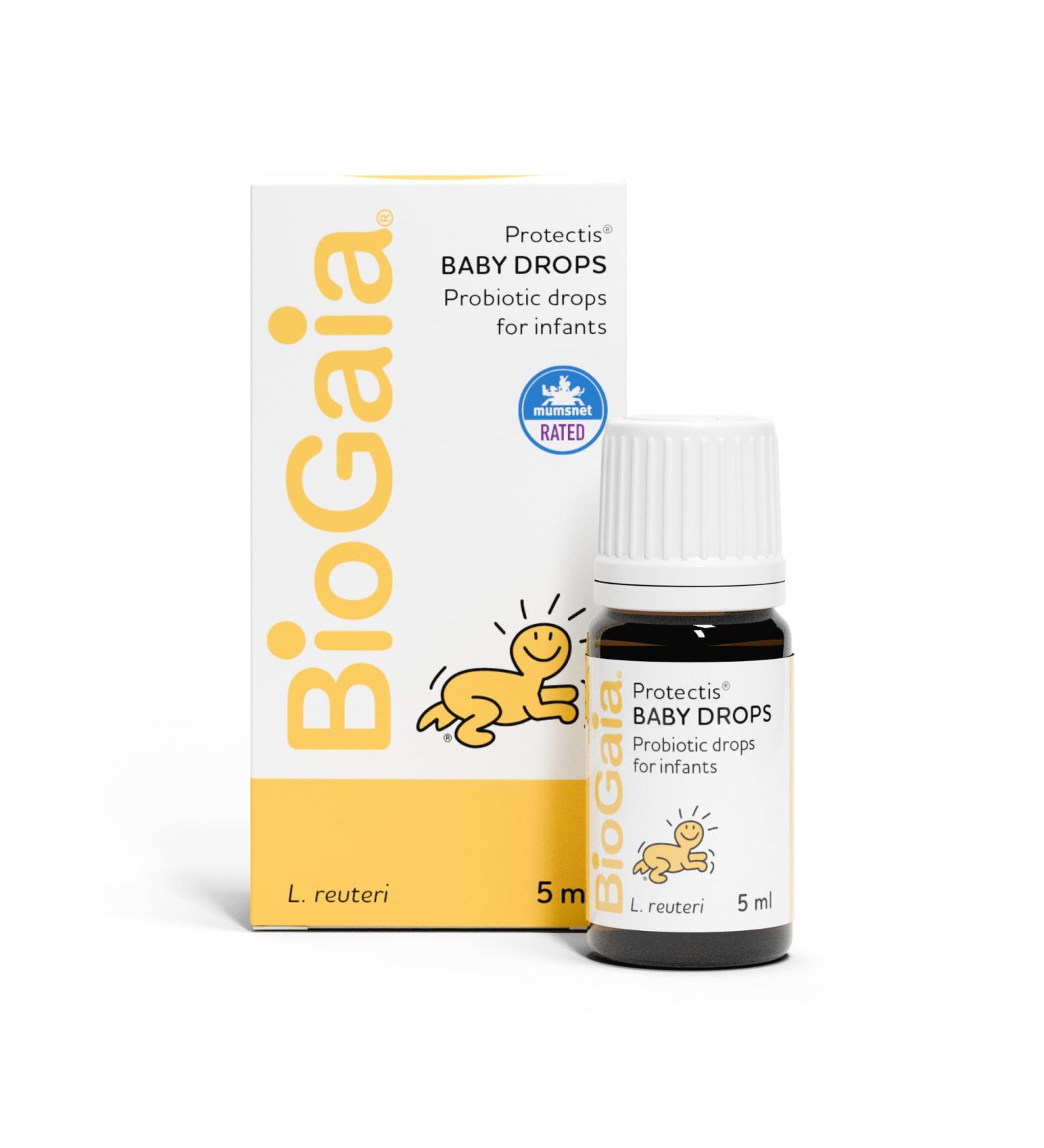 Biogaia Protectis Baby Drops - 100 MIL LIVE L Reuteri Probiotic for Newborns | Digestive Support & Gas Relief | Essential 5 ml (1 Pack) - Buy Online on GoSupps.com