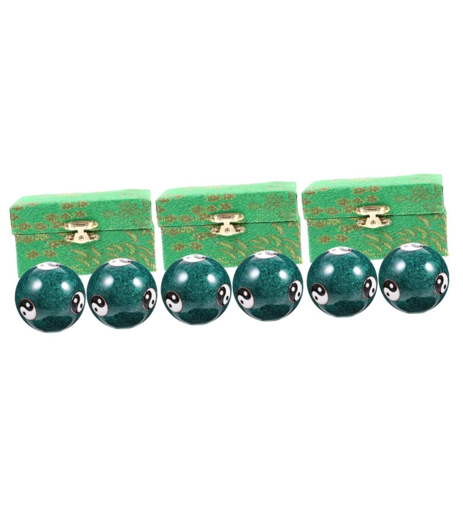 Fomiyes 6-Pack Metal Roller Stress Balls - Health & Massage Handballs for Stress Relief - Durable Metal Massage Balls - Buy Online on GoSupps.com