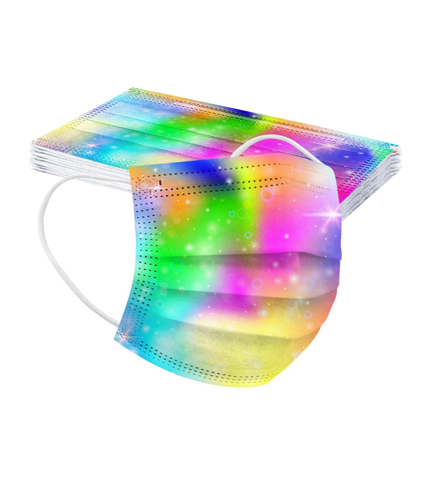 10PC Colorful Patterns Design Disposable_Face_Mask 3-Ply Breathable Comfortable for Girls Boys Kids Use - Buy Online on GoSupps.com