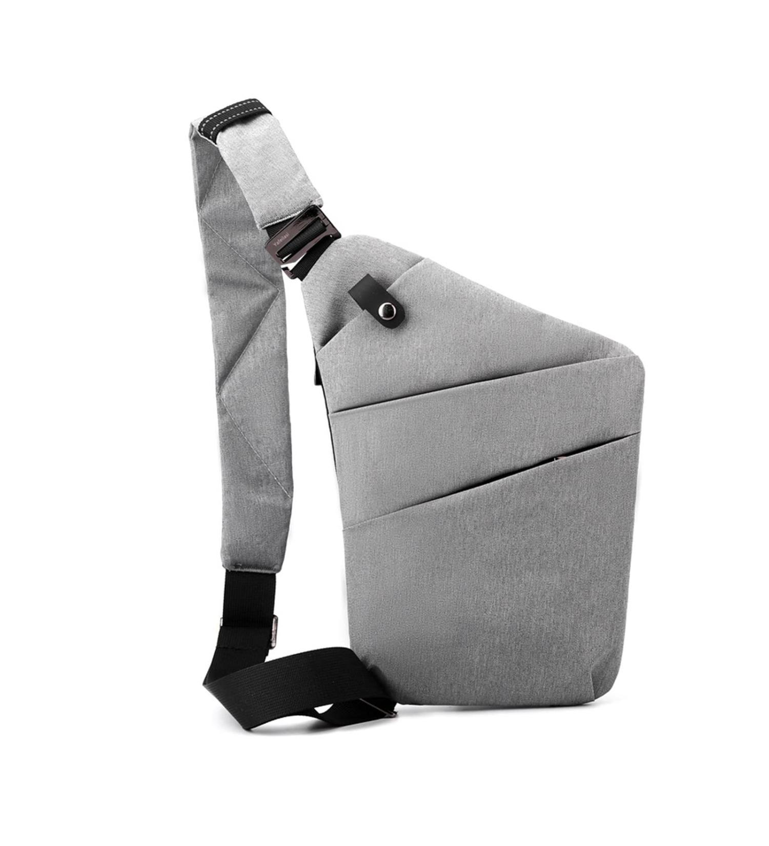 Fandare Anti-Theft Sling Bag for Men - Crossbody & Breast Pocket Backpack for Outdoor Travel Camping & Hiking - Gray - Buy Online on GoSupps.com