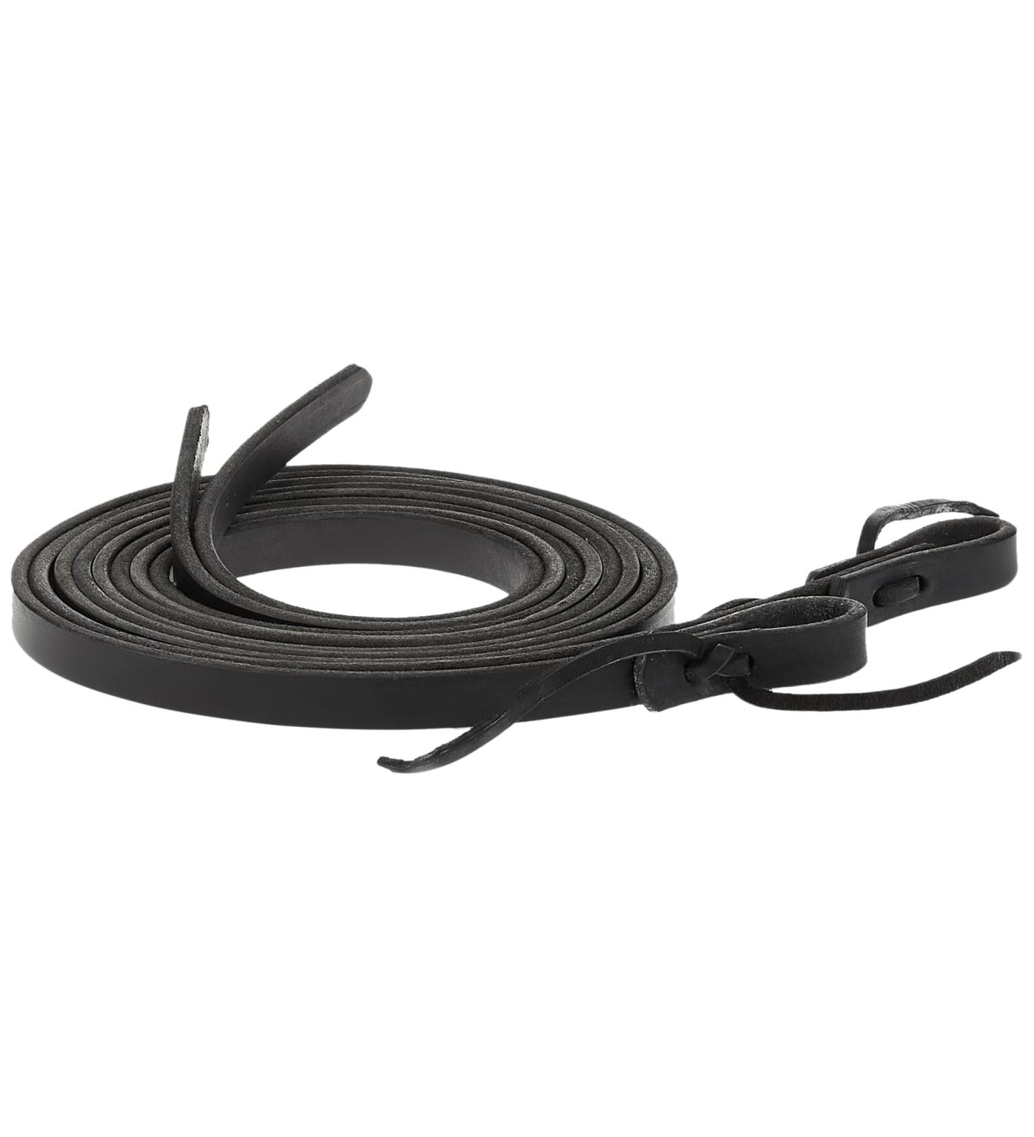 Weaver Leather Black Leather Split Rein, 5/8-Inch x 7-Feet, Black