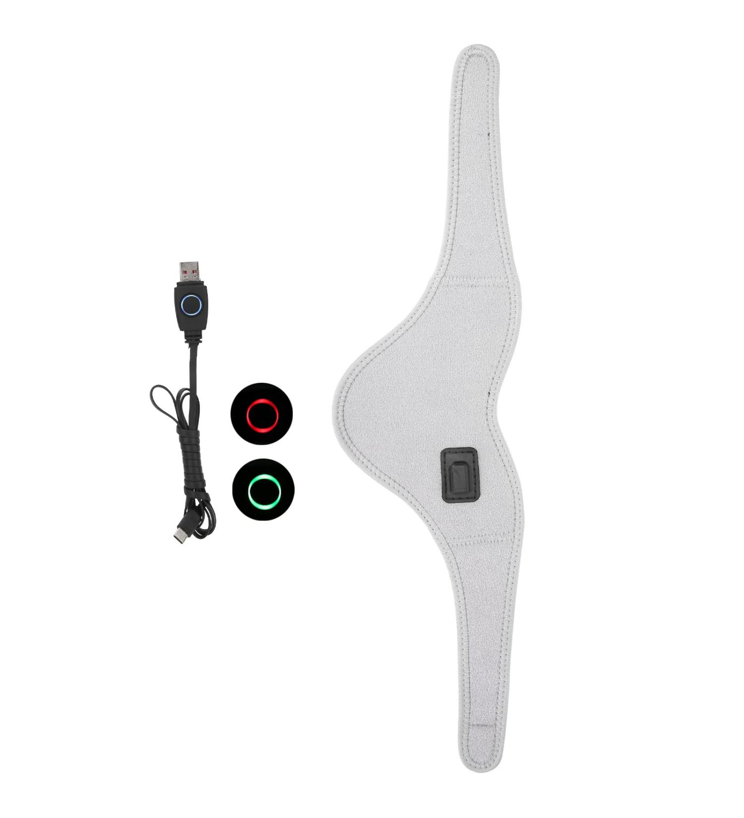 Neck Heating Pillow - Adjustable USB Heated Wrap for Neck Pain Relief | Supportive Gray Heating Pad - Buy Online on GoSupps.com