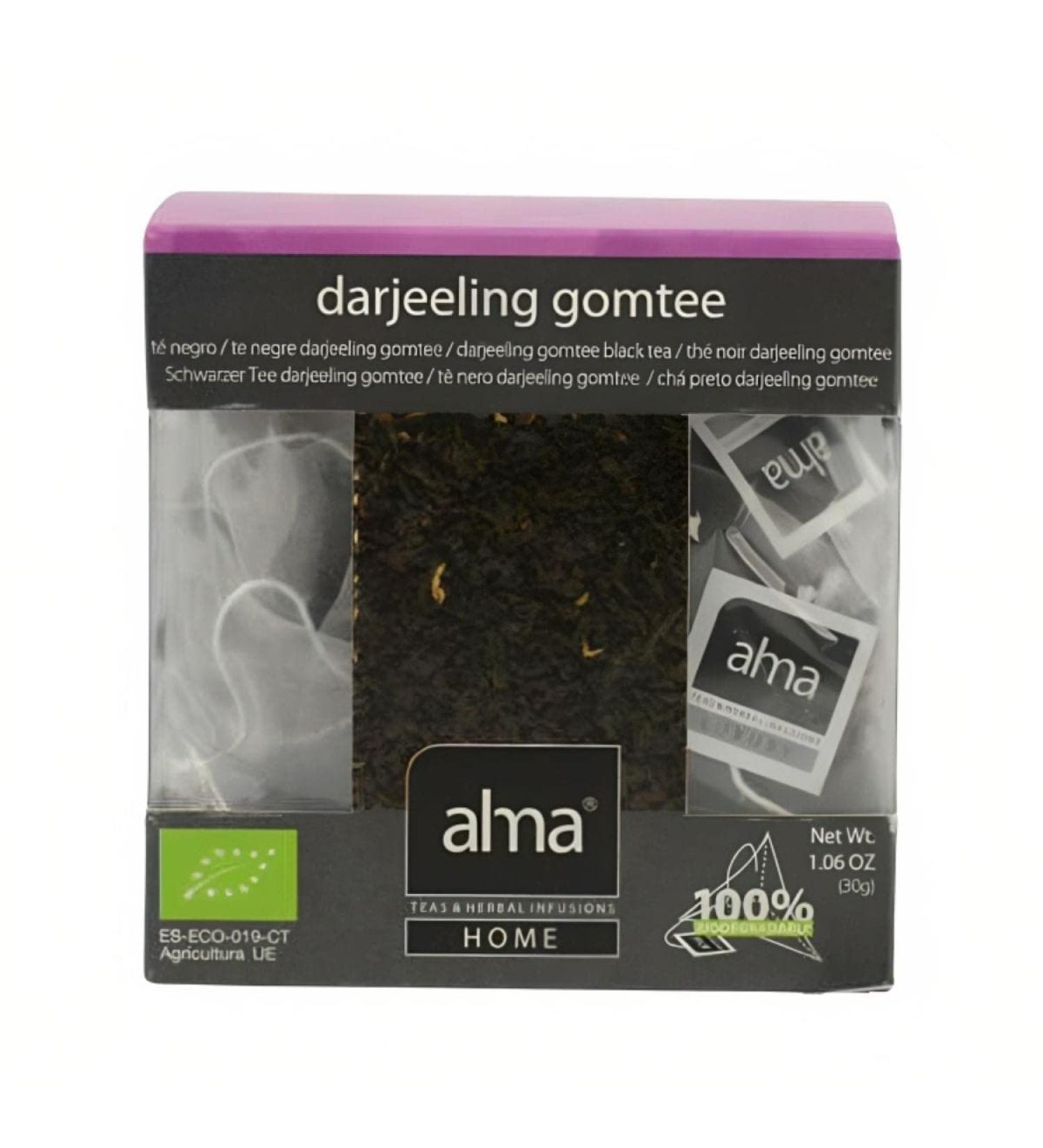 ALMA Darjeeling Gomtee organic black tea 15 pyramids 30 g