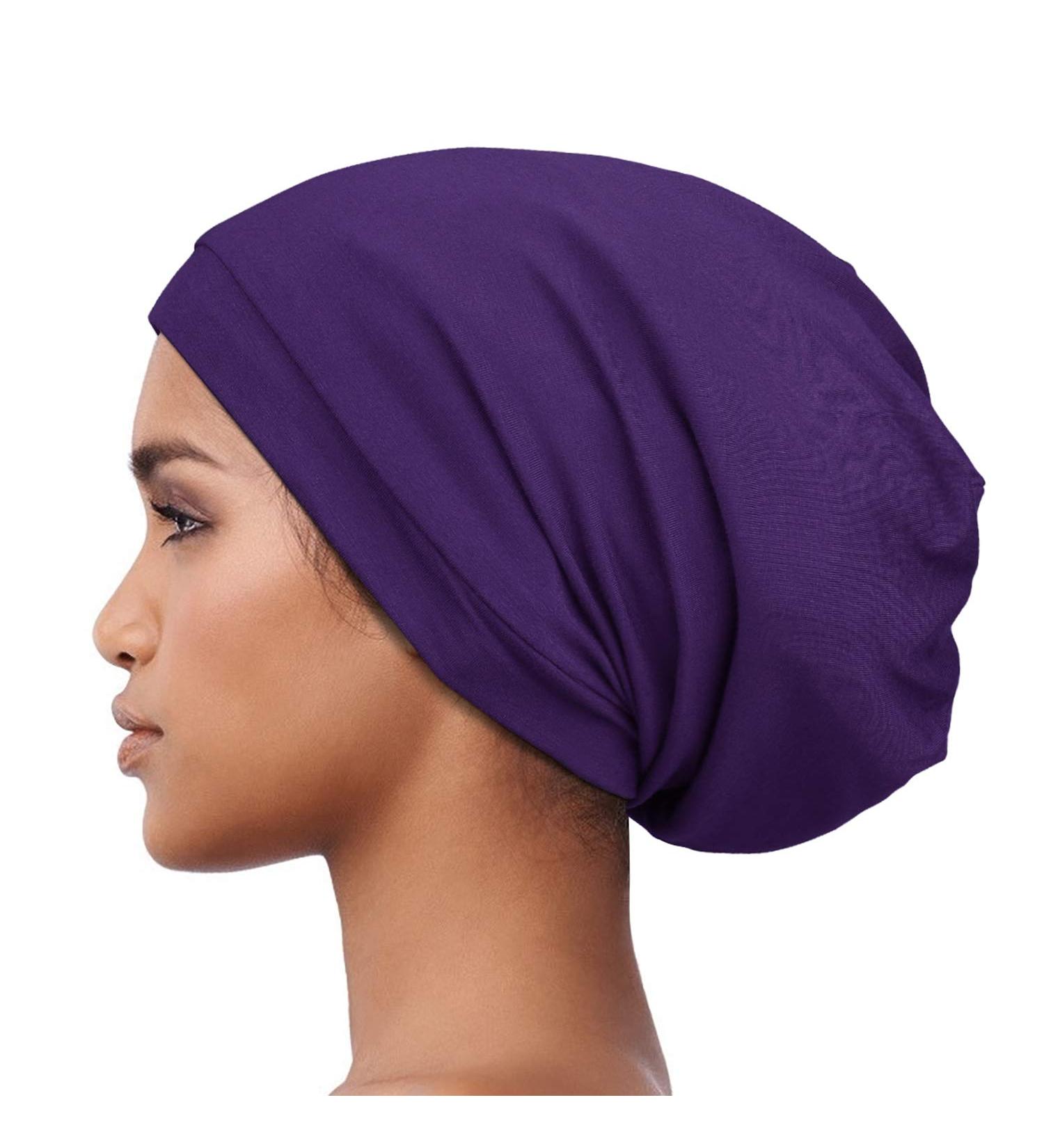 Alnorm Purple Oversized Slouchy Beanie Hat | Soft & Warm Stretchy Cap - Buy Online on GoSupps.com
