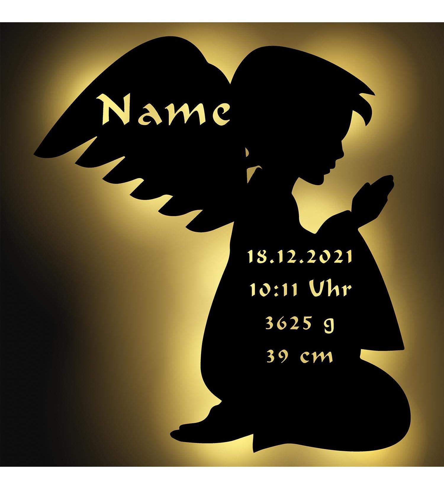 Personalized Guardian Angel Baby Gift | Wooden Baptism Figure for Boys & Girls | Custom Name Keepsake - Buy Online on GoSupps.com