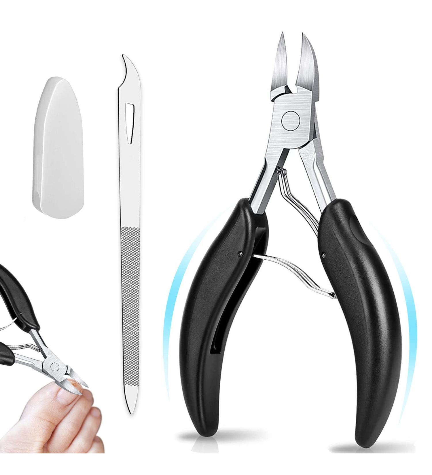 Toe Nail Clipper for Thick or Ingrown Toenails Heavy Duty Toe Nail Clippers Toenails Trimmer Professional Ergonomic Toenail Clippers with Surgical Stainless Steel Sharp Blades - Buy Online on GoSupps.com