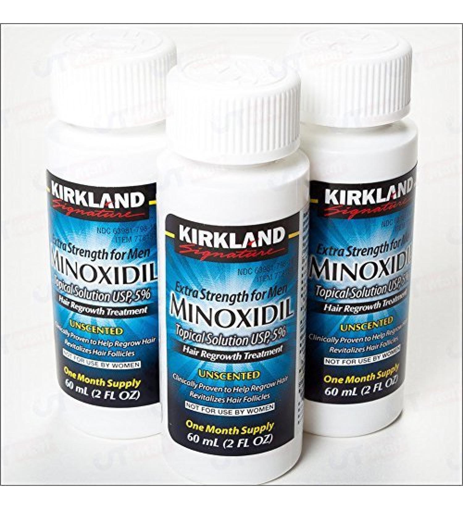 Kirkland Men Hair Loss Regrowth Revitalizes Hair Follicles 5% Minoxidil Topical Solution 3 Months Supply Size 3 X 2 Fl. Oz (60 Ml) Original By Siamproviding3