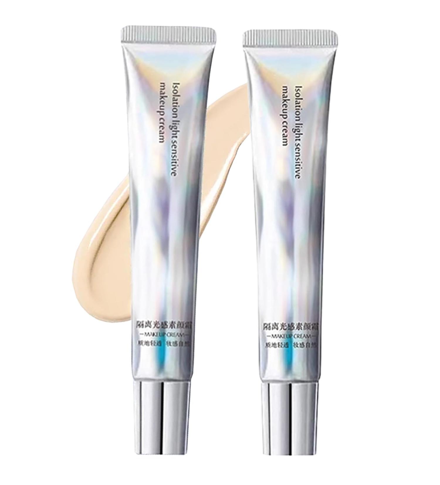 Cr me correctrice de couleur CC couvrance totale Base de maquillage claircissante Cr me de maquillage hydratante longue tenue waterproof et isolante id ale pour les femmes (2PC) - Buy Online on GoSupps.com
